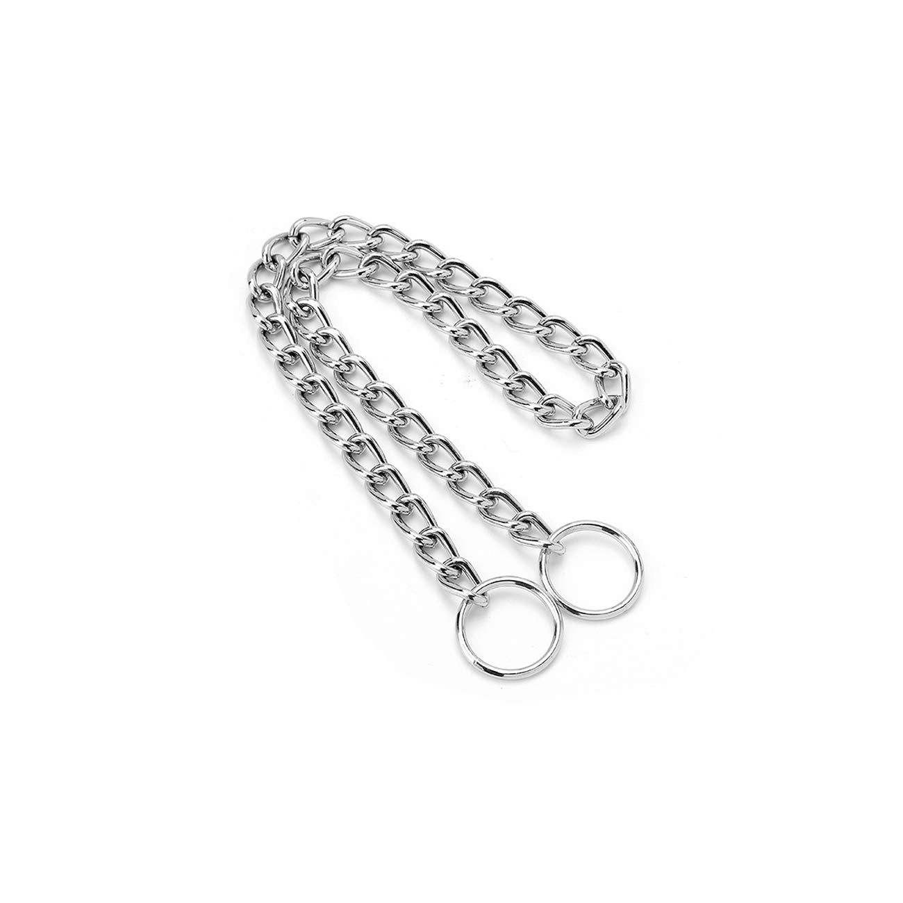 Wontee Stainless Steel Dog Choke Collar, 3.0mm x 22inch, Silver P Chain Slip Collar for Training and Walking