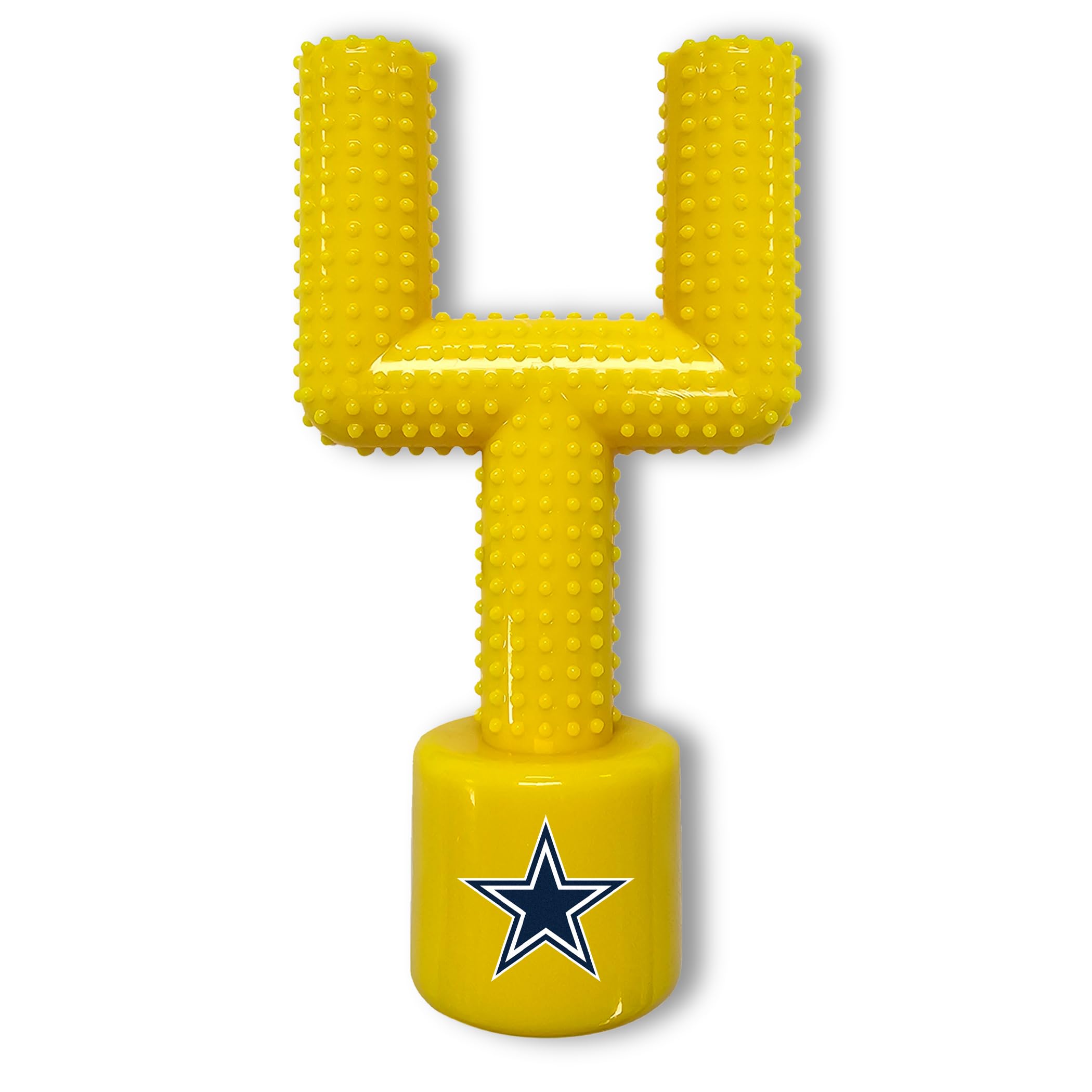 Pets First Nfl Dallas Cowboys Bacon-Flavored Goal Post Dog Chew Toy. Indestructible, Durable, Interactive, Dental Health, Medium