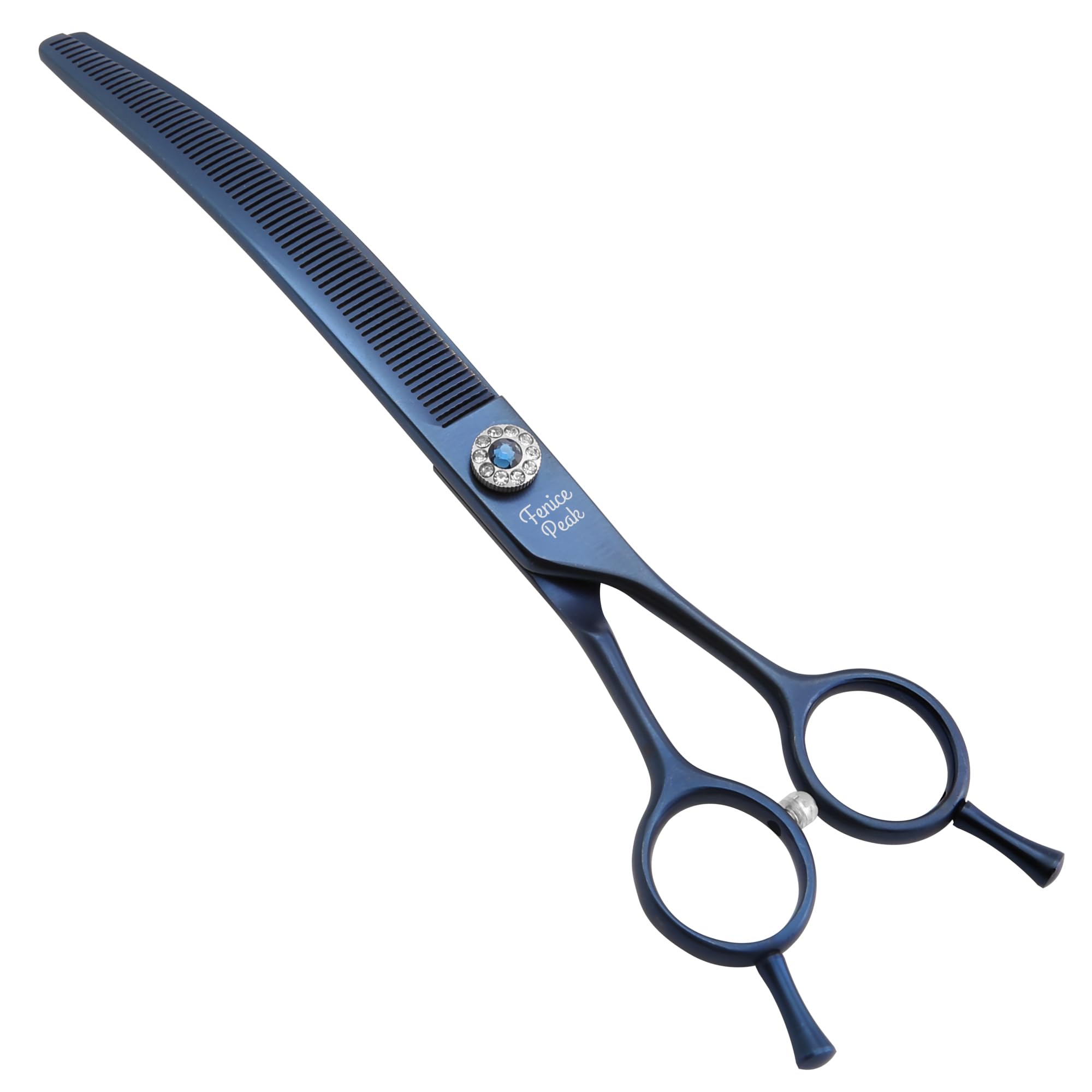 Fenice Peak Professional Dog Grooming Scissors Pet Curved Thinning Shears 7.0'' Extremely Sharp Blades 440C Steel Thinning Sciss