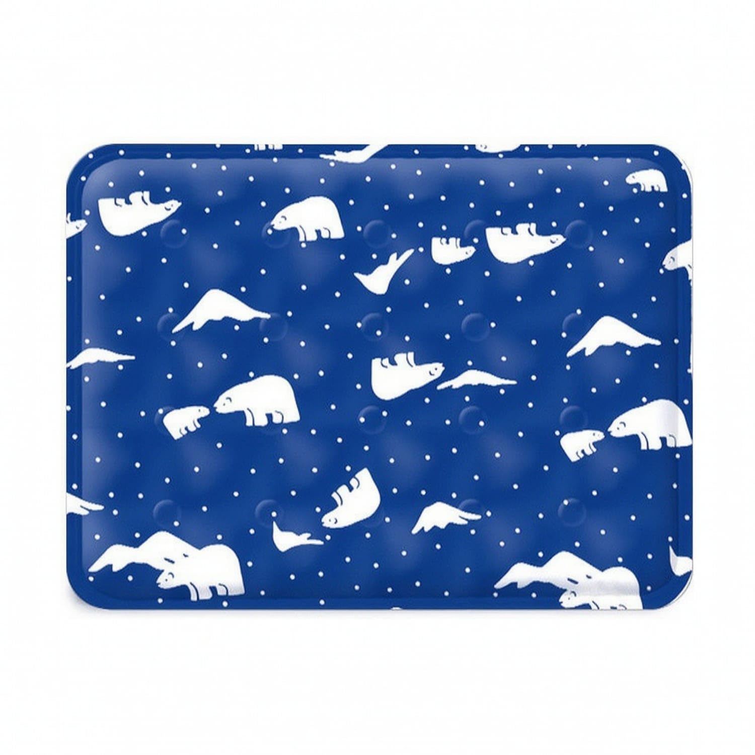EasyUse Pet Cooling Mat Cushioned Cooling Mat with Gel PressureActivated for Pets, Dogs, Cats, Floor, L, Dark Blue Polar Bear
