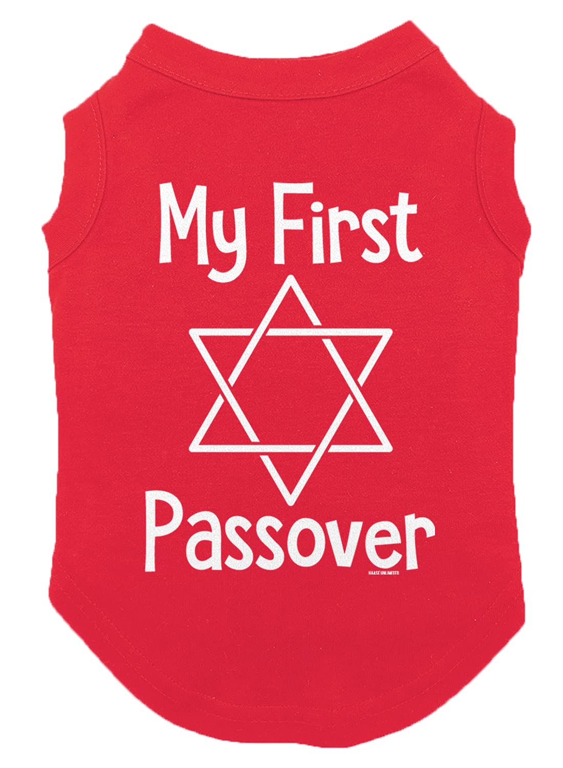 My First Passover - Dog Shirt (Red, 2X-Large)