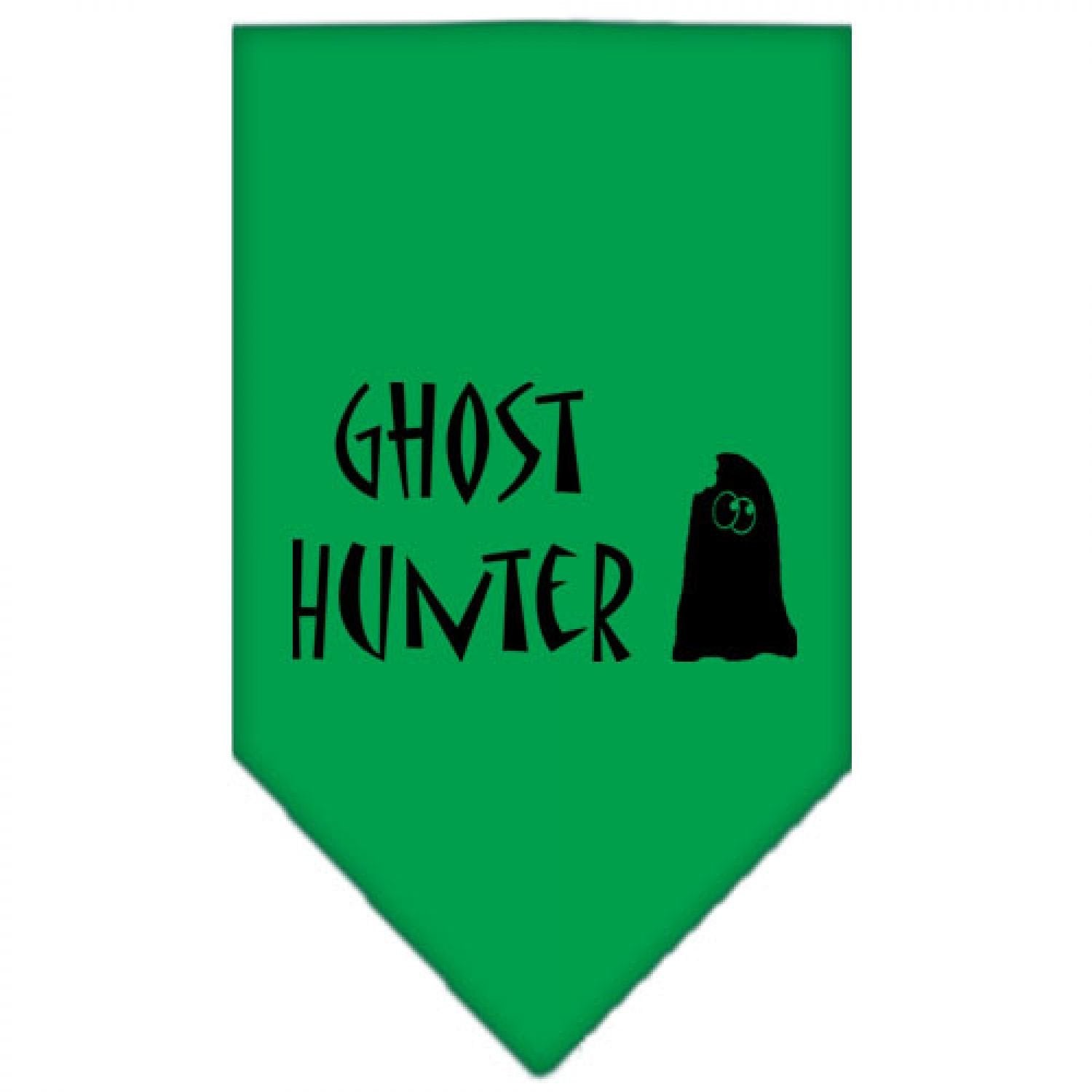 Mirage Pet Products Ghost Hunter Screen Print Bandana for Pets, Large, Emerald Green