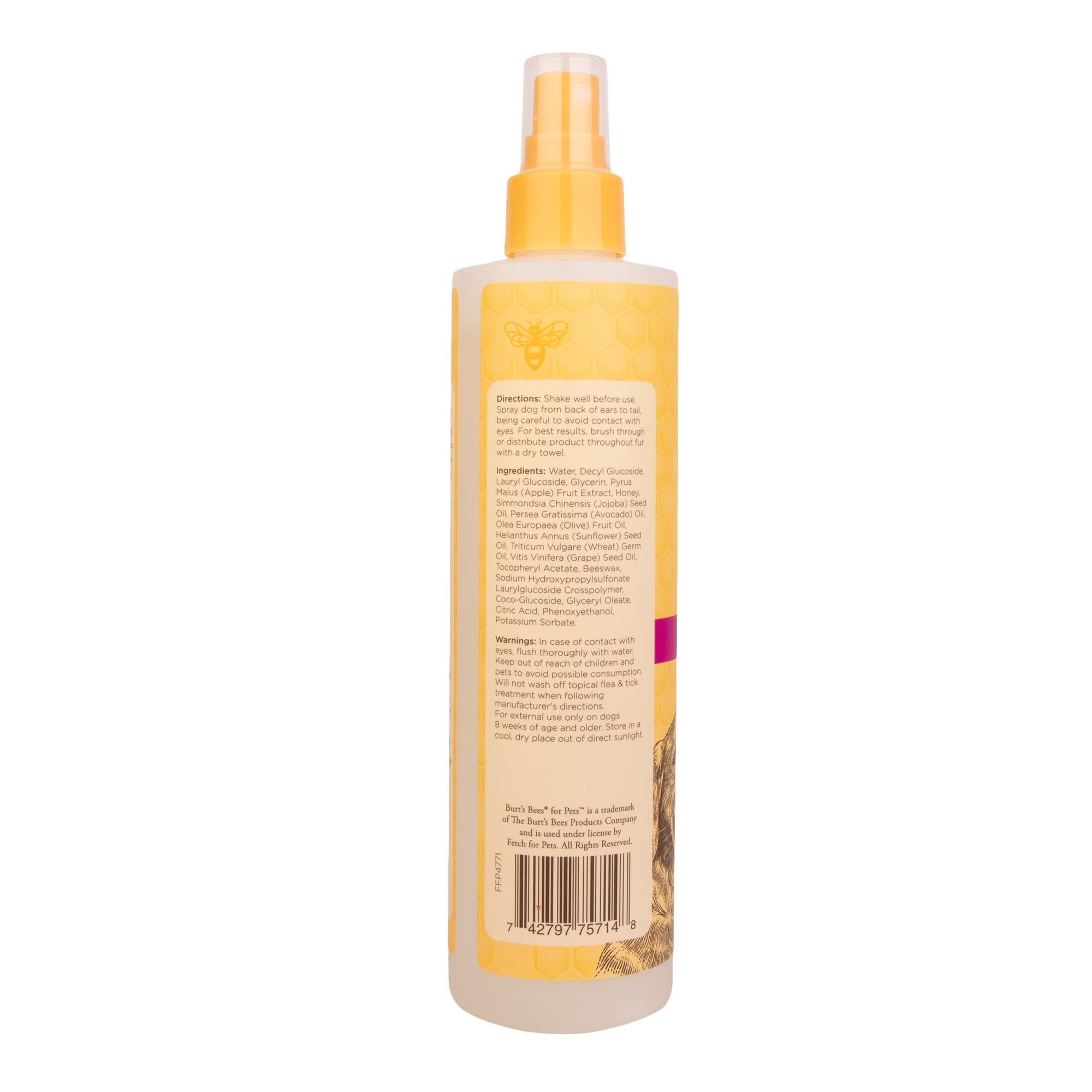 Burt'S Bees For Pets Waterless Shampoo Spray For Dogs With Apple And Honey, 2Pk, 99.1% Natural Origin Formulas, Waterless Dog Sh