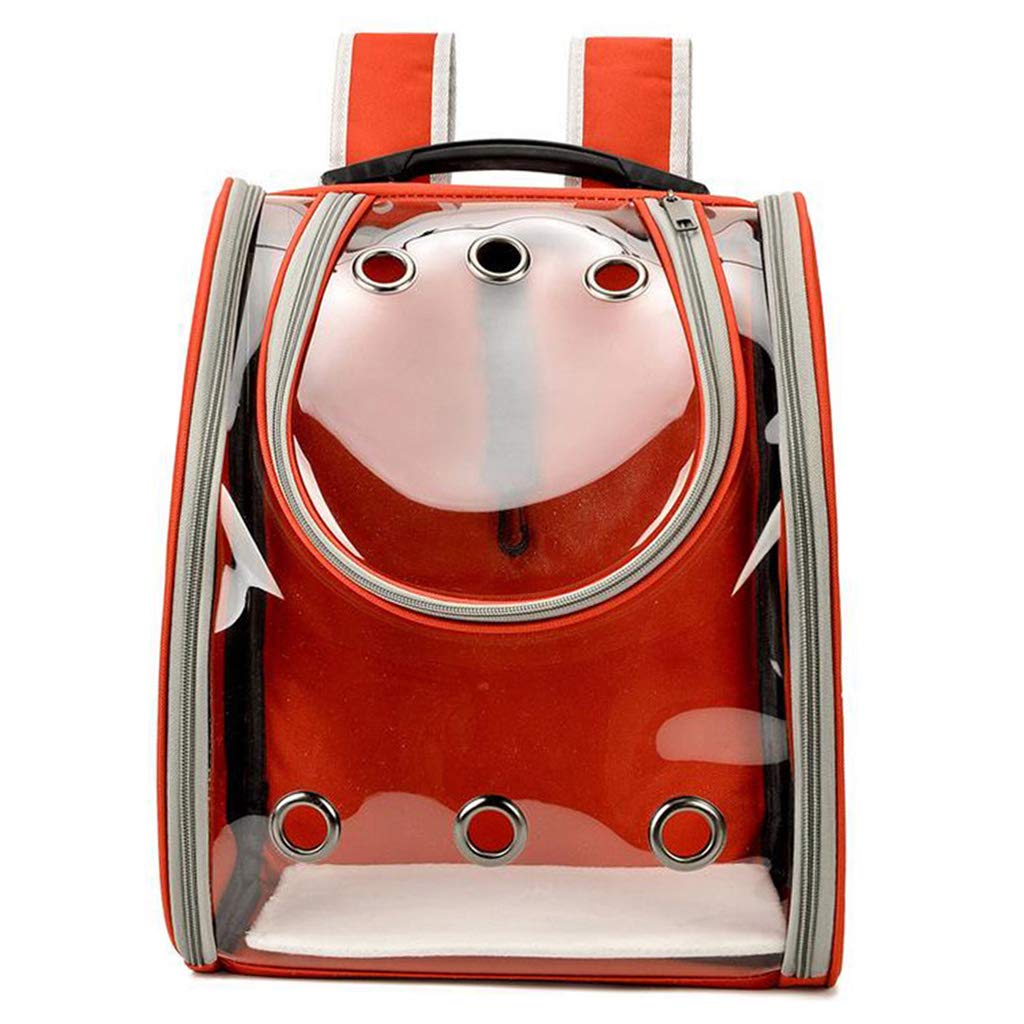 MERISHOPP Pet Cat Dog Carrier Bag Backpack Travel Kennel Handbag Puppy Bag Crate Red