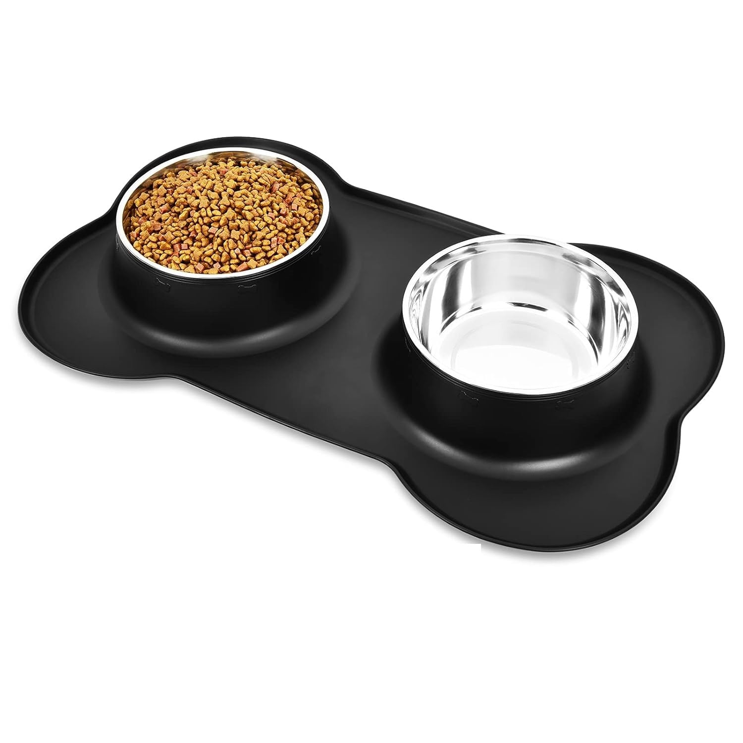 Blisscart Silicone Pet Bowl Stainless Steel Pet Bowls & Dog Water Bowls With NoSpill And NonSkid, Feeder Bowls With Dog Bowl M