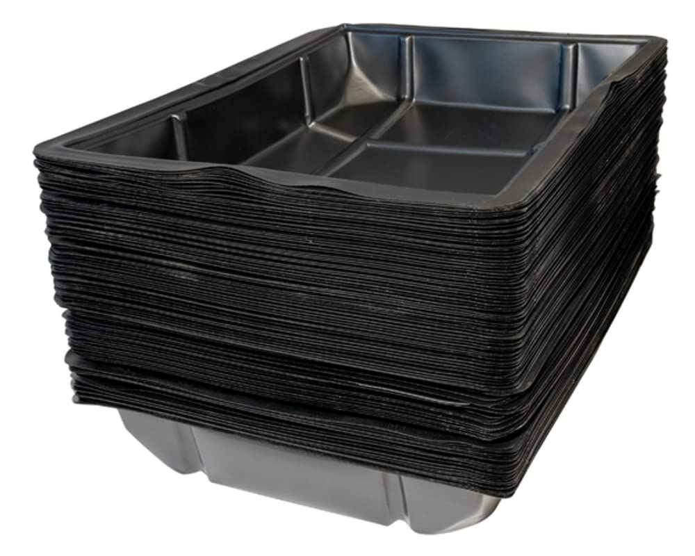 Kitty Lounge Disposable Litter Tray, Black, 100-Pack- Argee Rg606/100