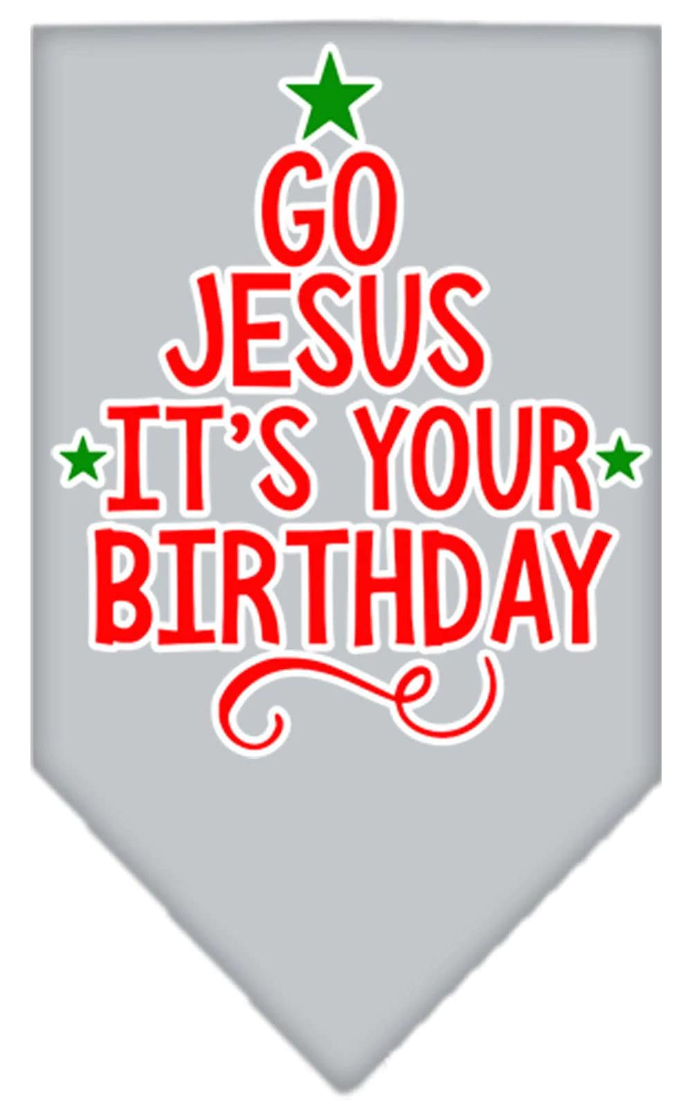 Mirage Pet Product Go Jesus Screen Print Bandana Red Large