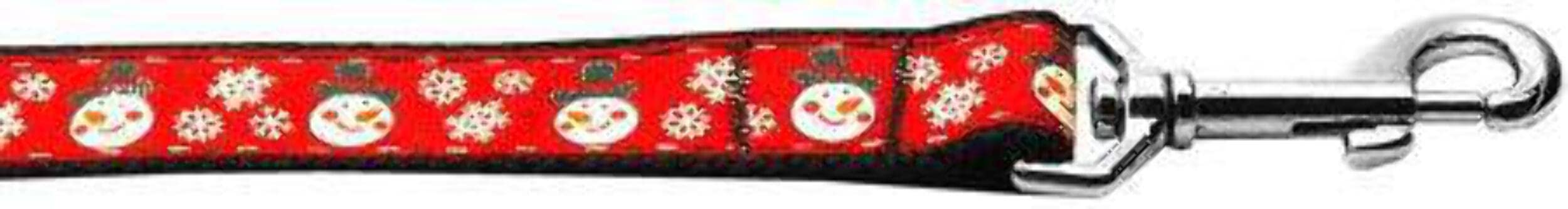 Christmas Pet Dog & Cat Nylon Collar or Leash, "Snowmen" 3/8" w x 6 ft. leash