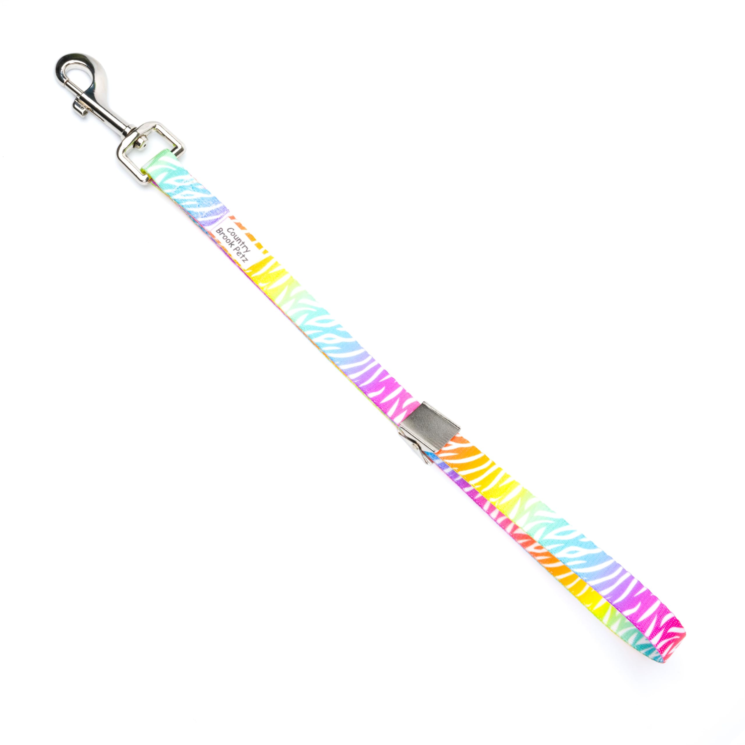 Country Brook Petz - Fashion Zebra Spring Loaded Grooming Loop Featuring Unique Designs For Any Style (5/8 Inch Wide, 16.5 Inch)
