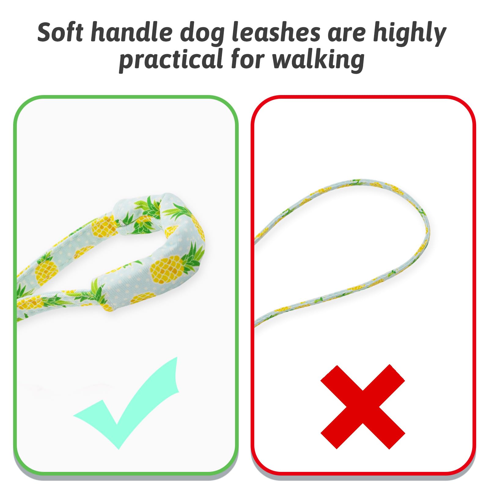 HSIGIO Dog Collar and Leash Set Girls Adjustable Puppy Collars with Fruit Bow Tie for Small Medium Large Female Dogs, Pineapple,