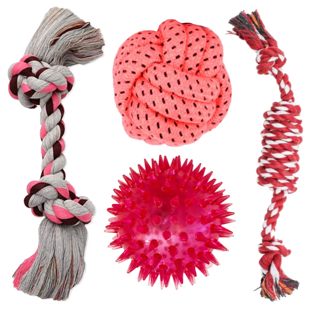 Youhavedeal Toys For Puppies & Small Dog Toys Spike Teething Toys, Rope Toys For Puppies, Interactive Dog Rope Toys For Boredom,