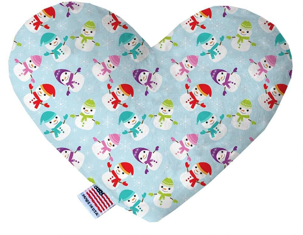 Pet and Dog Plush Heart or Bone Toy, "Winter Wonderland Group" (Available in different sizes, and 10 different patterns!) Look At Frosty Go 10" Plush Bone