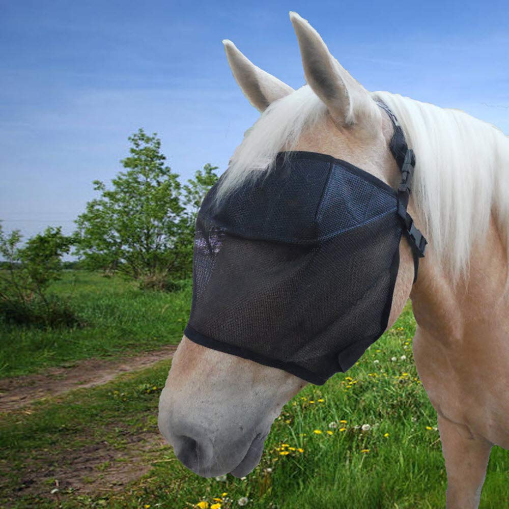 EquiVizor 95% UV Eye Protection (COB) Standard Horse Fly Mask - Help with Uveitis, Corneal Ulcer, Light Sensitivity. Designed to