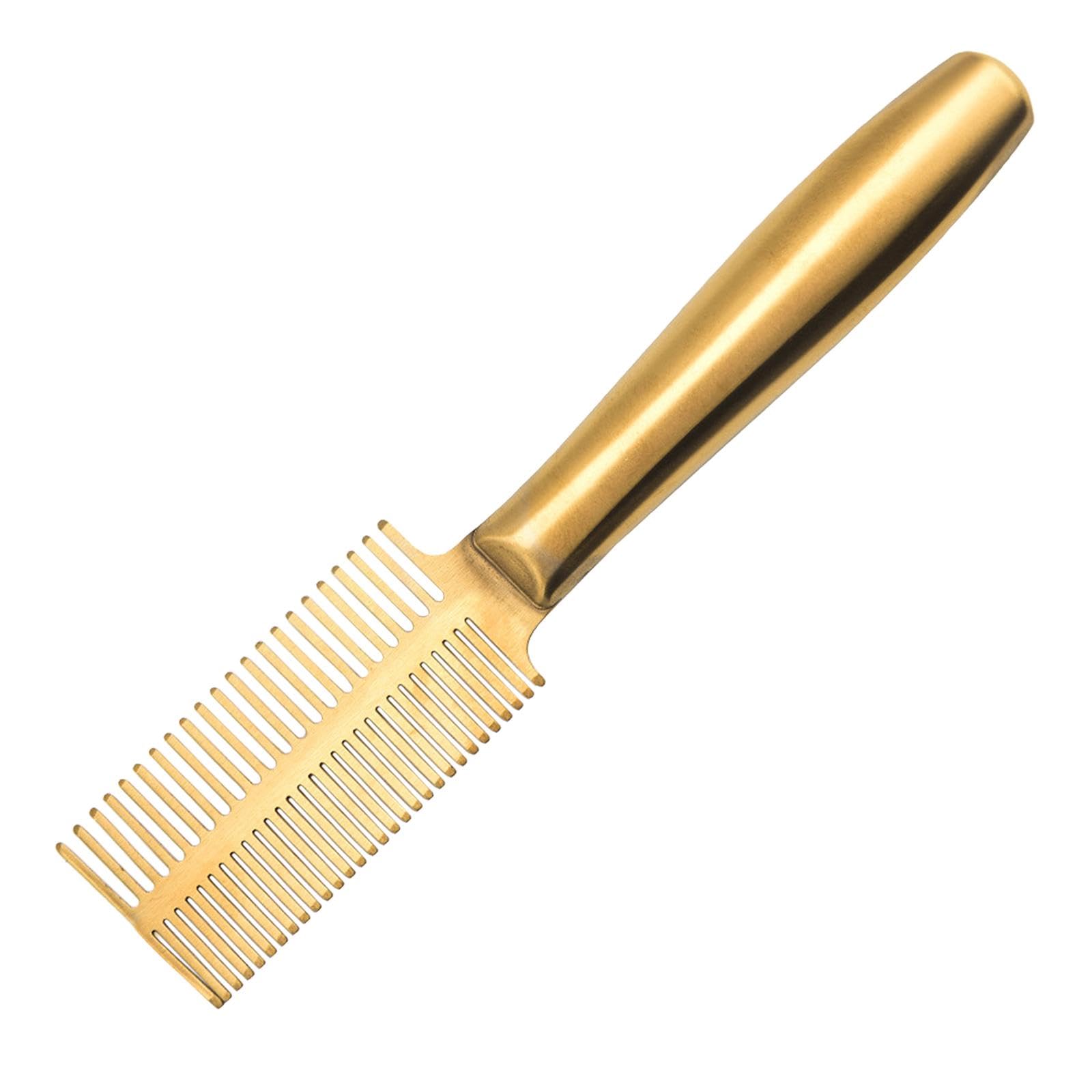 Ecomistiq Pet Hair Comb Cat Shedding Dog For Long And Short Puppy Gold Double Row| Brushes Combs & Rakes| Grooming | Supplies |P