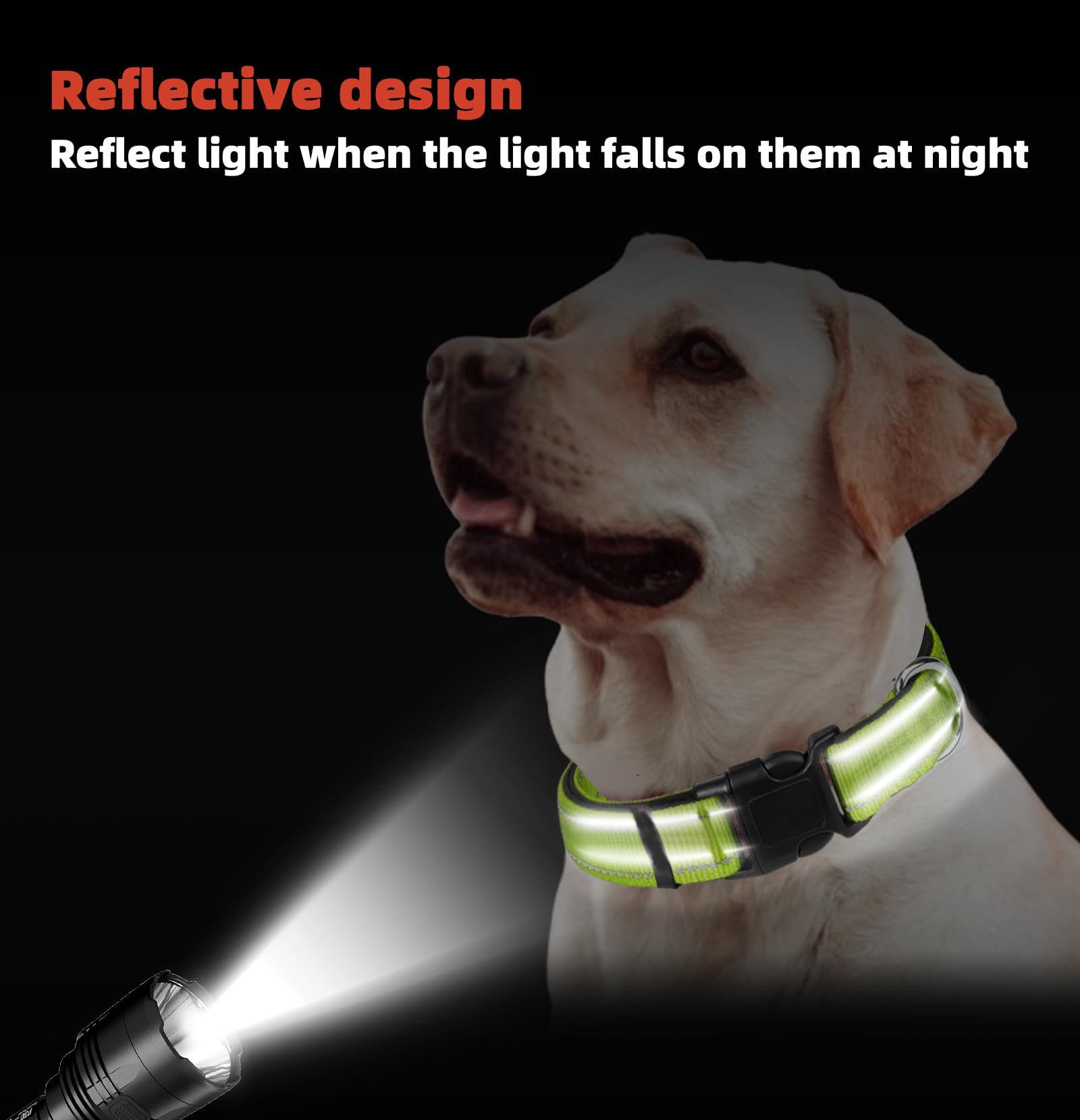 Medium Dog Collar, Reflective Pet Collar With Buckle Adjustable Safety Nylon Collars For Small Medium Large Dogs, Green