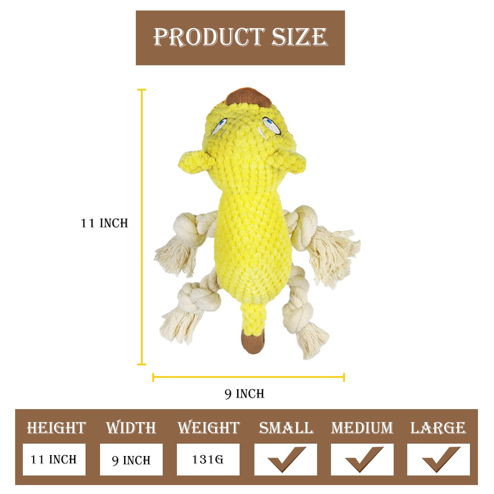 Baalsyeatkl Durable Squeaky Plush Stuffed Dog Toy Dogs - Cattle