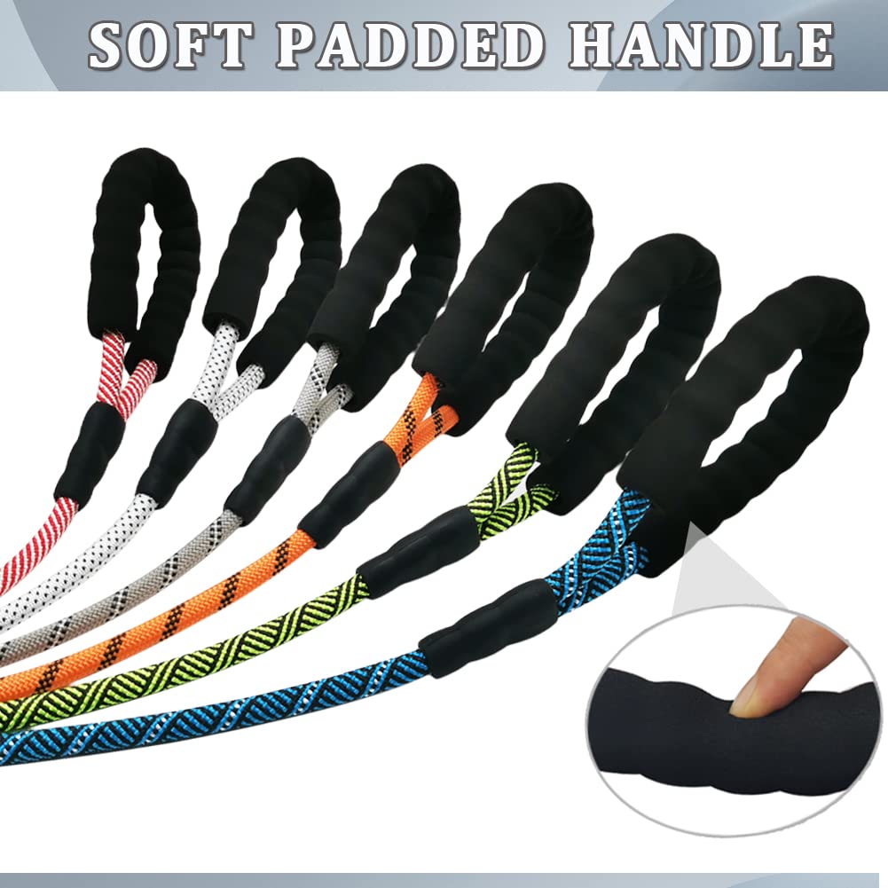 Maypaw Heavy Duty Rope Dog Leash, 3/4/5/6/7/8/10/12/15 Ft Nylon Pet Leash, Soft Padded Handle Thick Lead For Large Medium Dogs S