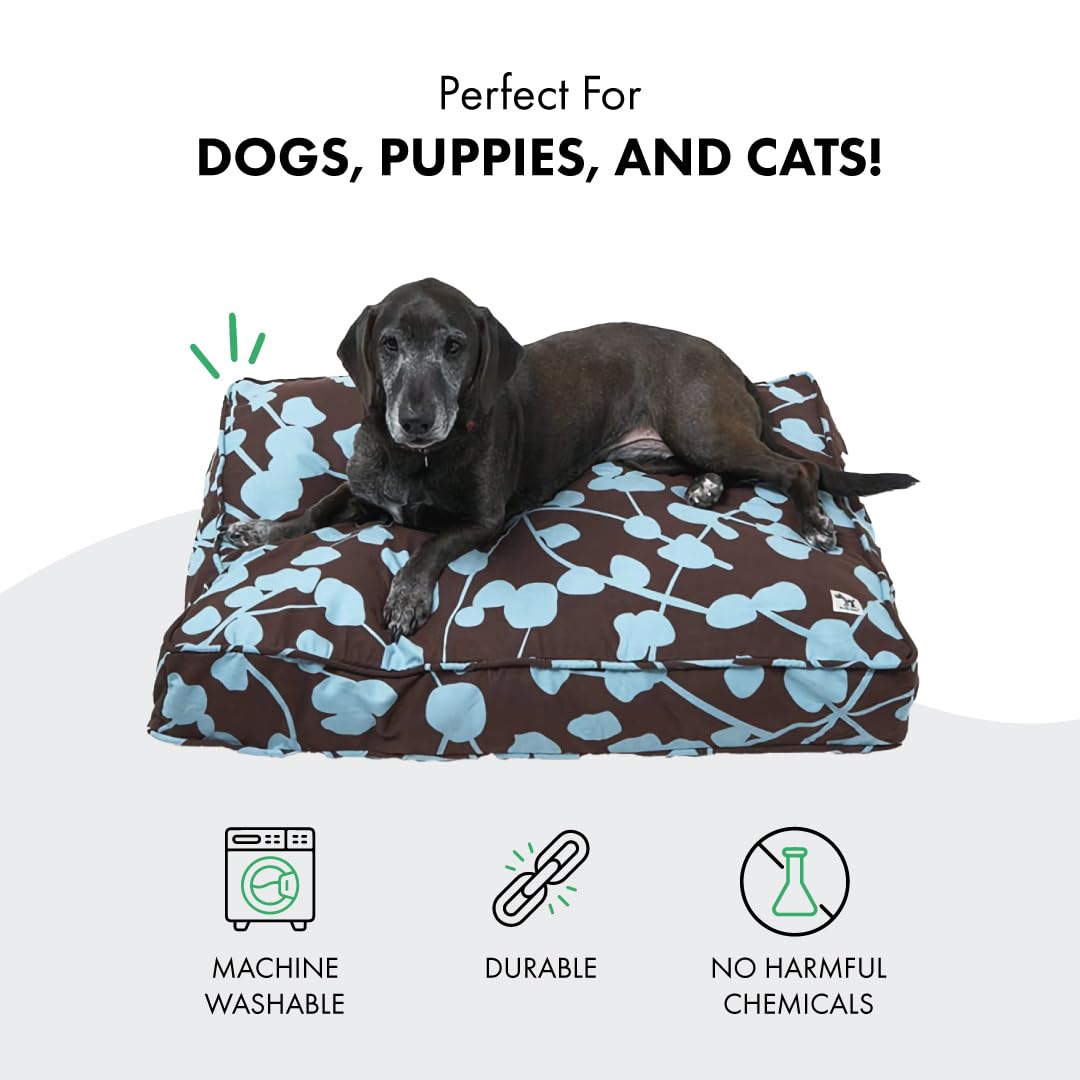 Molly Mutt Huge Dog Bed Cover - Your Hand In Mine Print - Measures 36   X45   X5 - 100% Cotton - Durable - Breathable - Sustaina