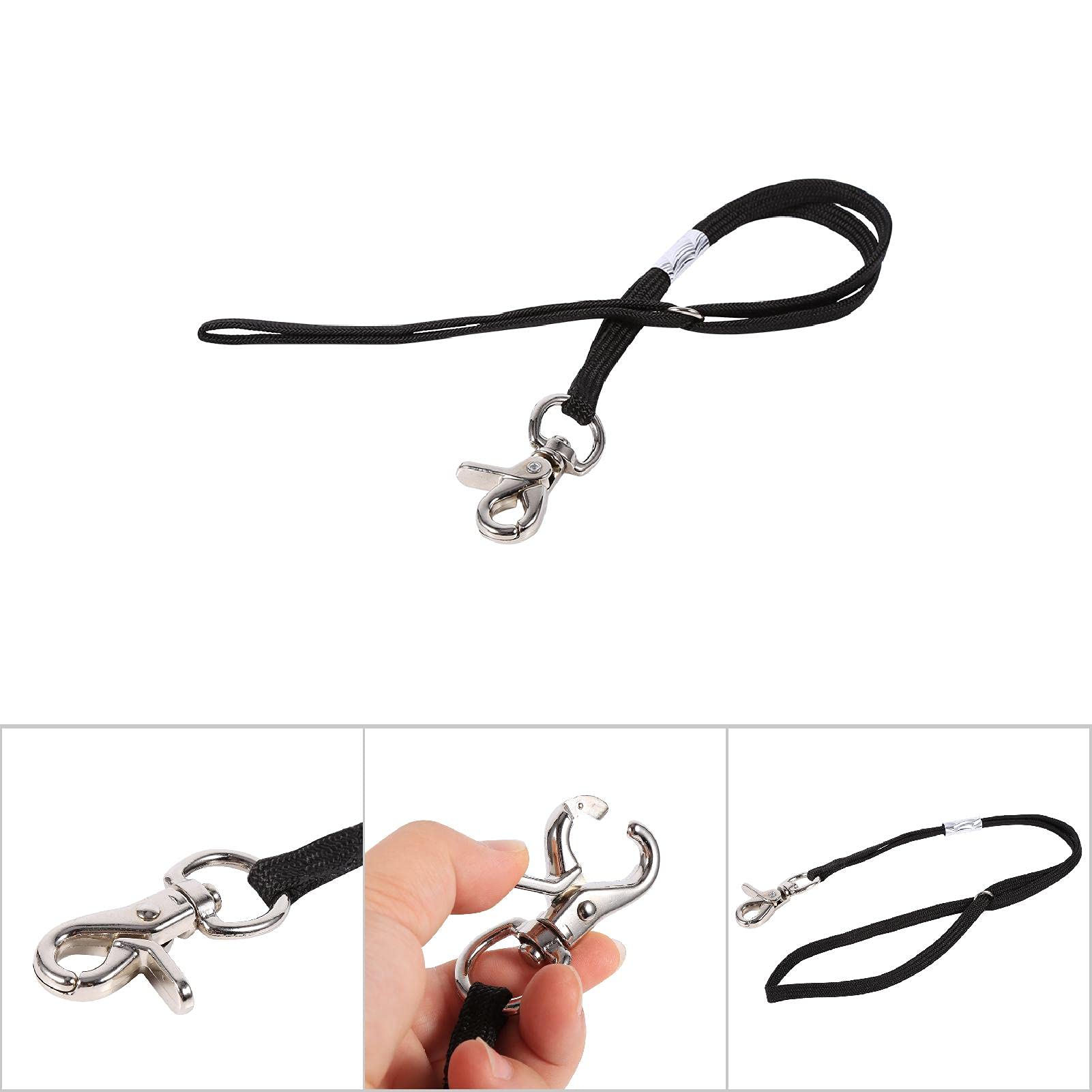 Viagasafamido Professional Dog Grooming Noose, Adjustable Restraint Rope Harness For Pet Grooming Table Bathtub (L, Black, 50Cm/