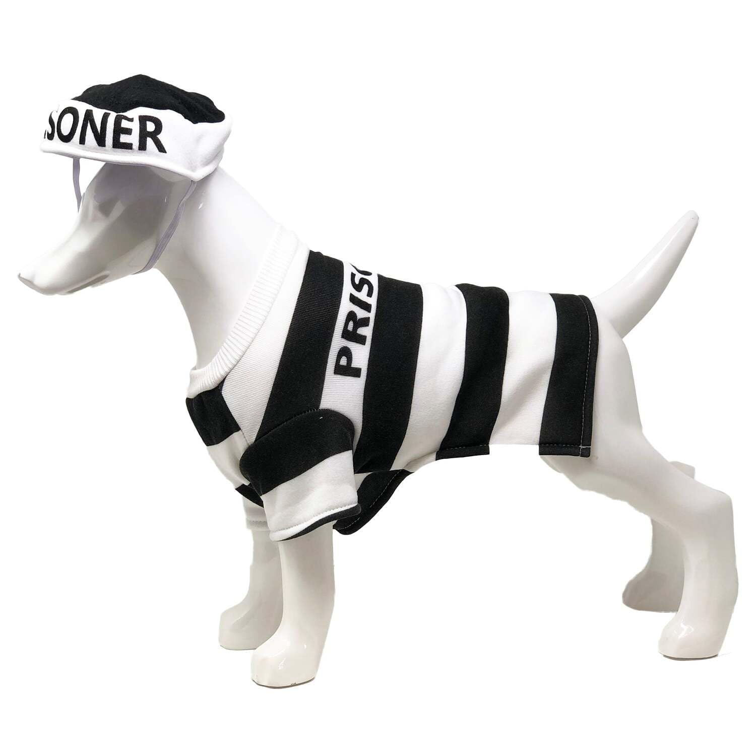 Pet Life Striped Retro Inmate Prisoner Pet Dog Costume Uniform(D0102HAXPJ7.)