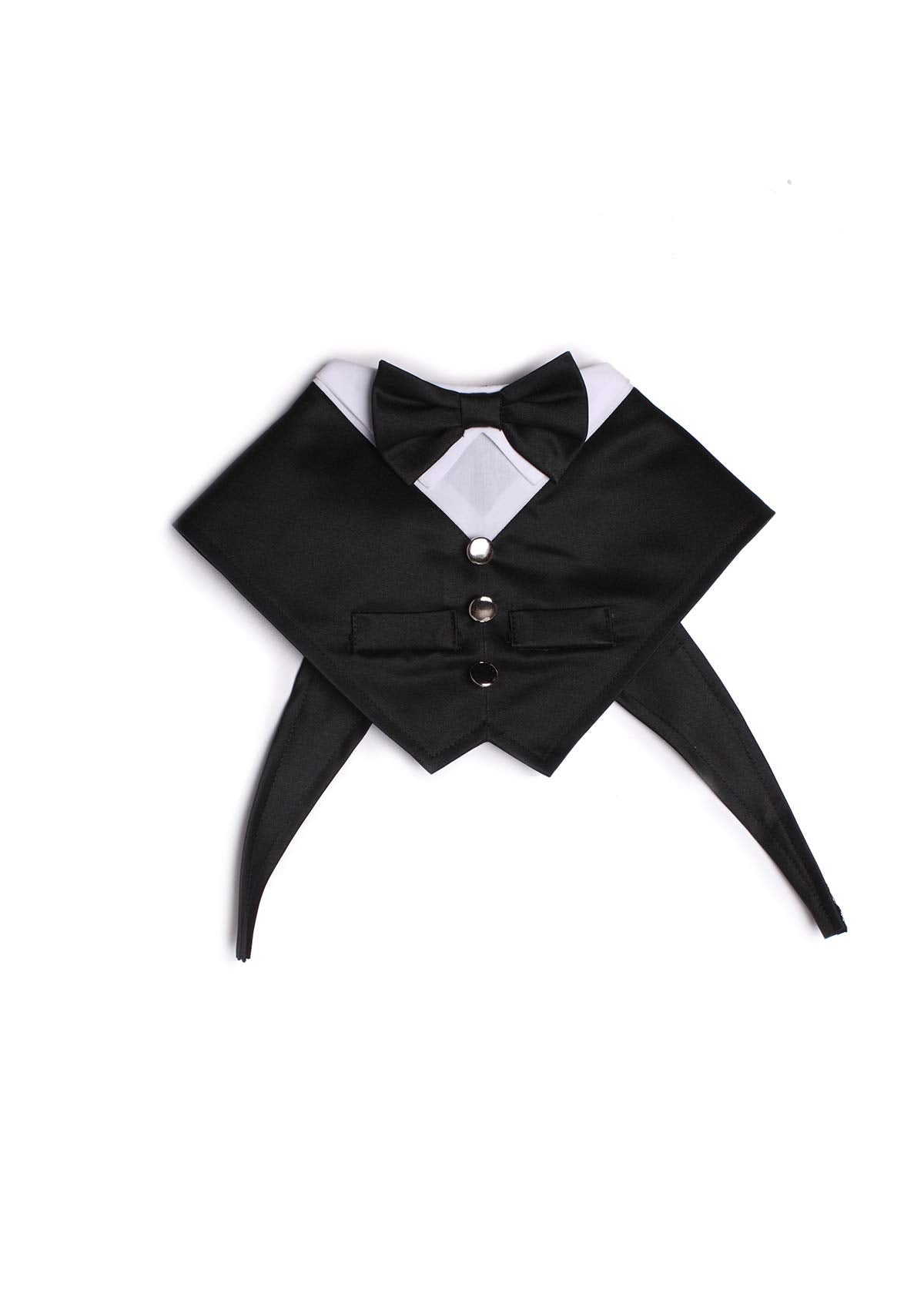Tail Trends Formal Dog Tuxedo Vest Dog Wedding Bandana With Bow Tie For Special Occasions