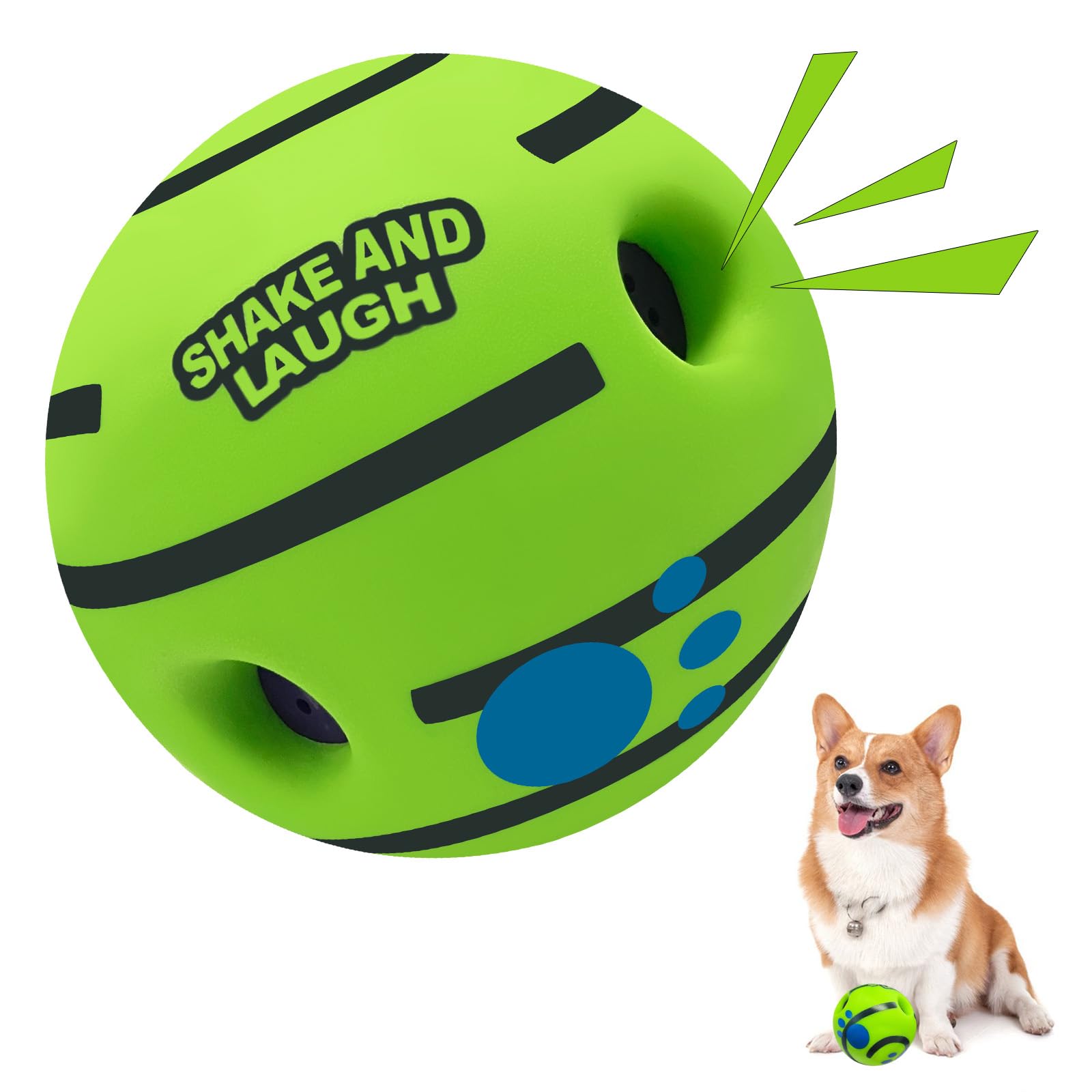 Shake And Laugh Dog Toys Ball, Interactive Dog Ball, Shaking With Gibbering Sound, For Training & Herding, S, 3.14 In (8 Cm)