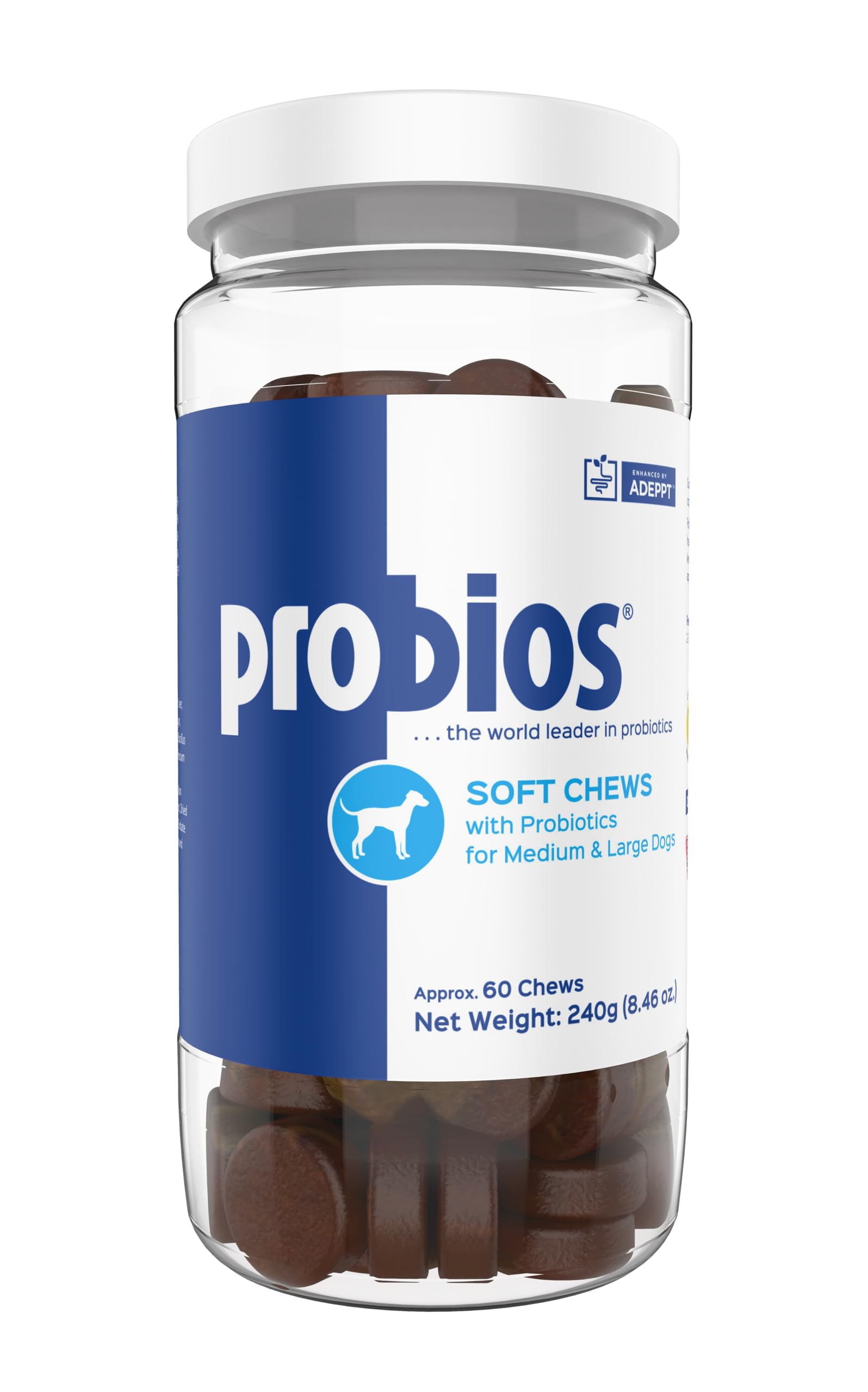 Probios for Dogs Soft Chews - Probiotics for Dogs - 240g - Dog Digestive Support - Reduces Discomfort - Easy to Administer - All