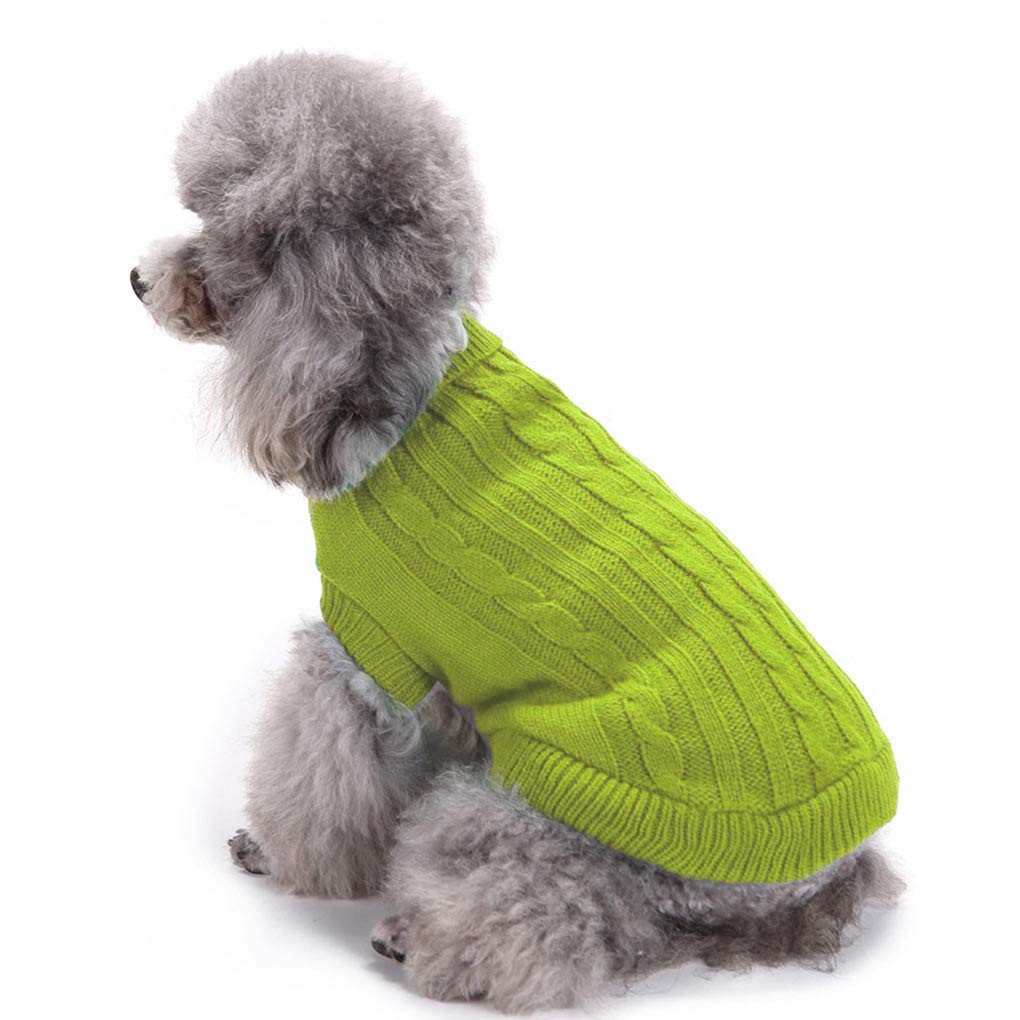 Bwealthest Dog Sweater, Large, Light Green, Acrylic, Turtle Neck, Pullover, 15.75 Inch Chest, 11-15 Lb, Unisex, For Large Breeds