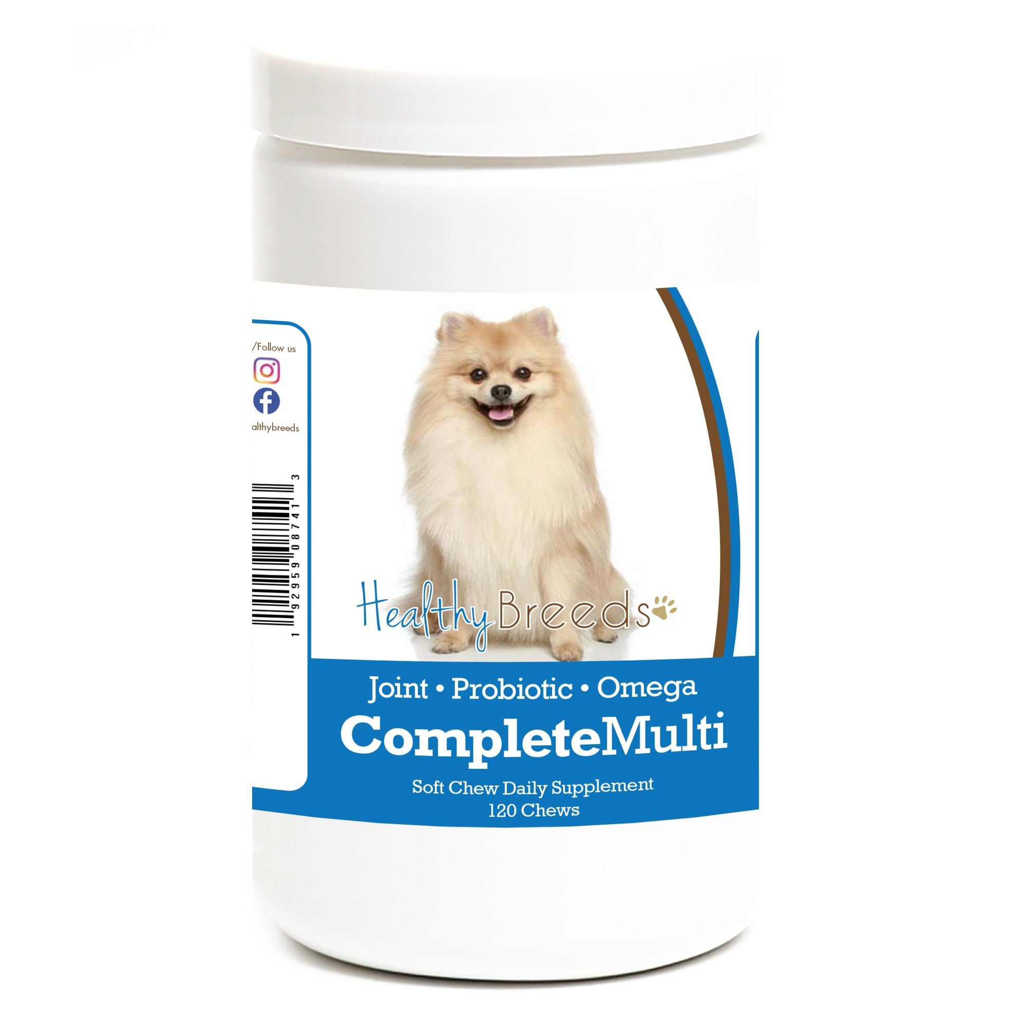 Healthy Breeds Pomeranian All in One Multivitamin Soft Chew 120 Count