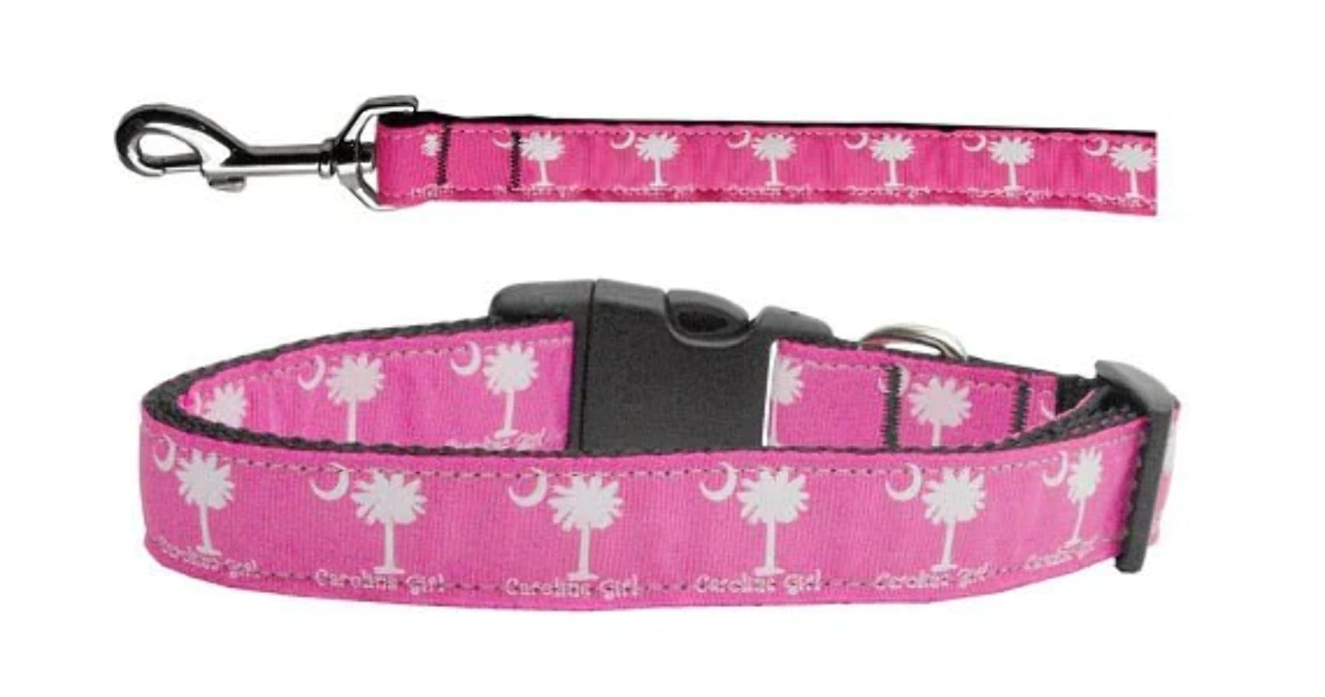 Pet Dog & Cat Nylon Collar or Leash, "Carolina Girl" 3/8" w x 6 ft. leash