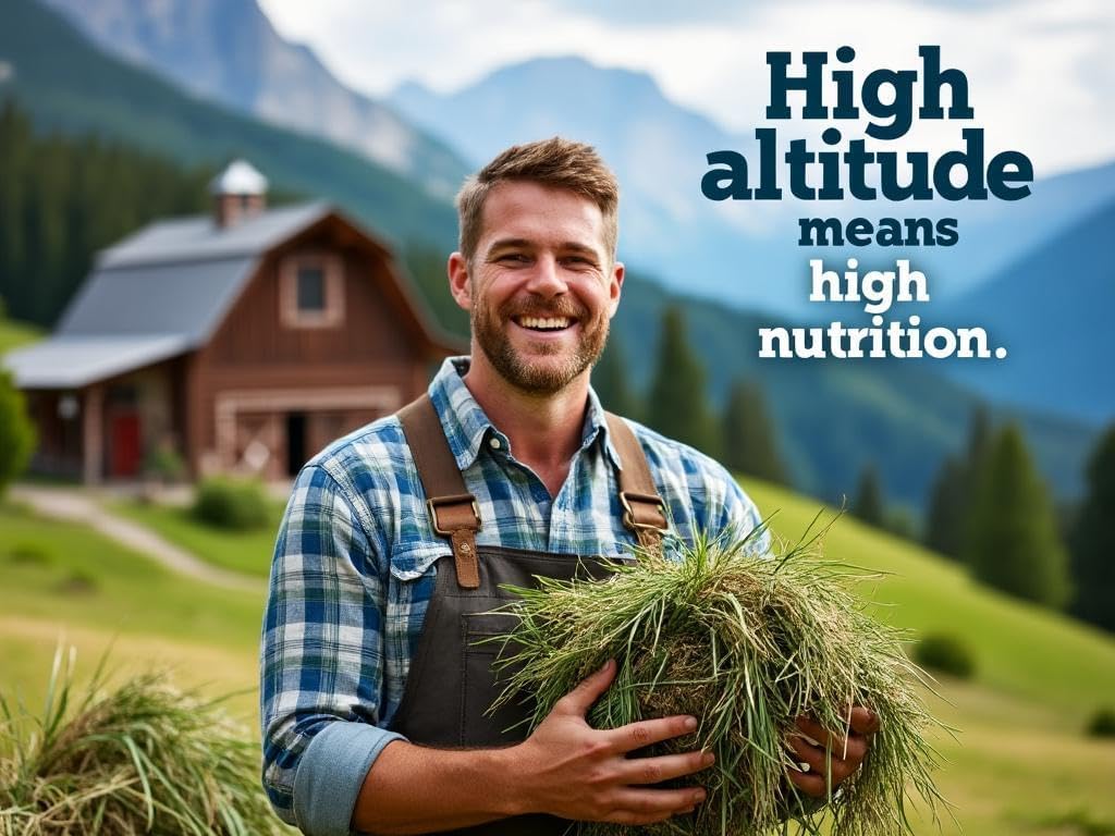 Blue Mountain High Altitude Horse Hay Pellets | Ultra Premium Alfalfa, Timothy, Orchard, Teff Hay | Nutrient Dense | Cattle, She