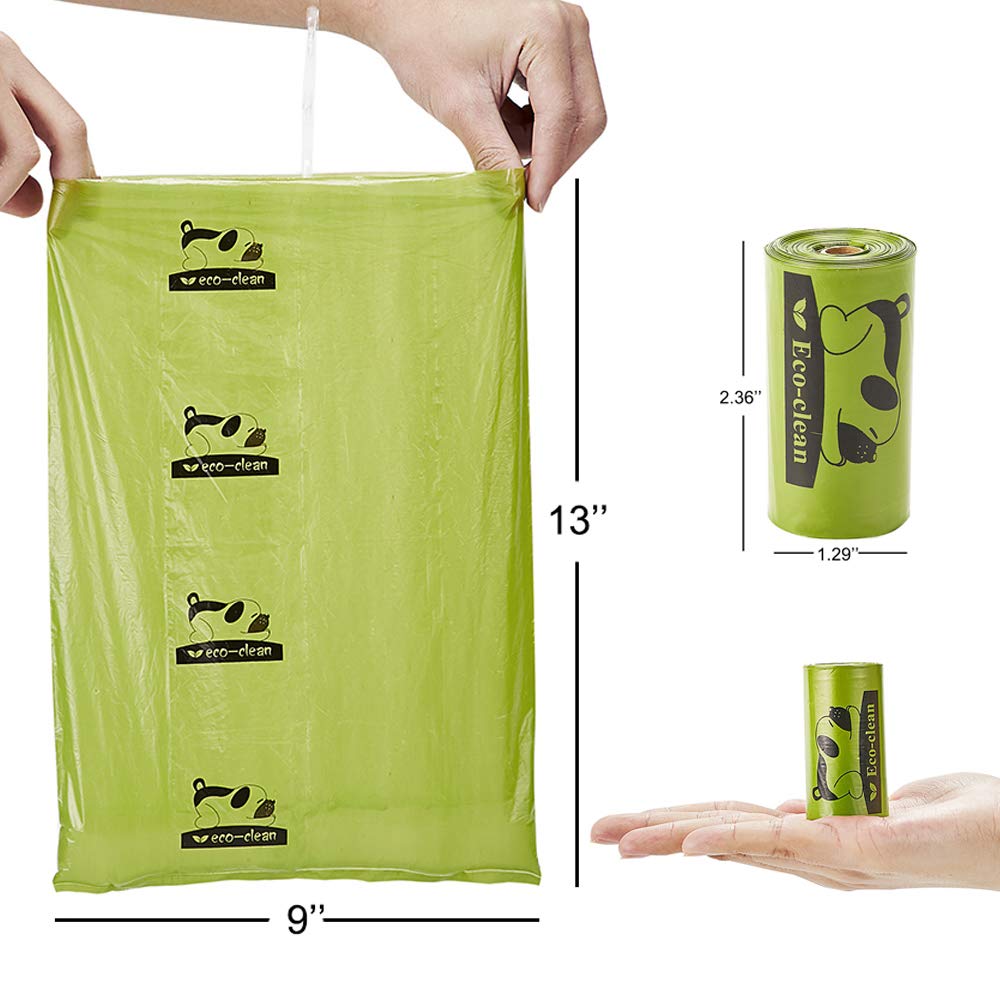 ECO-CLEAN Dog Poop Bags - 360 Leak-Proof Unscented Waste Bags, 24 Rolls, Green, Easy Tear-Off, Model: poopbag24roll