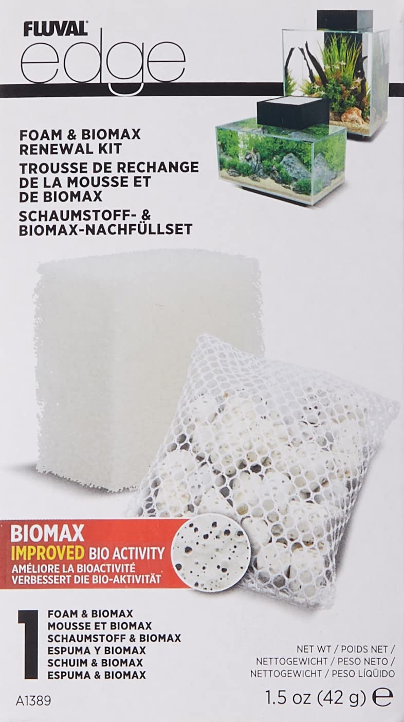 Fluval Edge Foam & Biomax Filter Media Renewal Kit 1.5 Oz