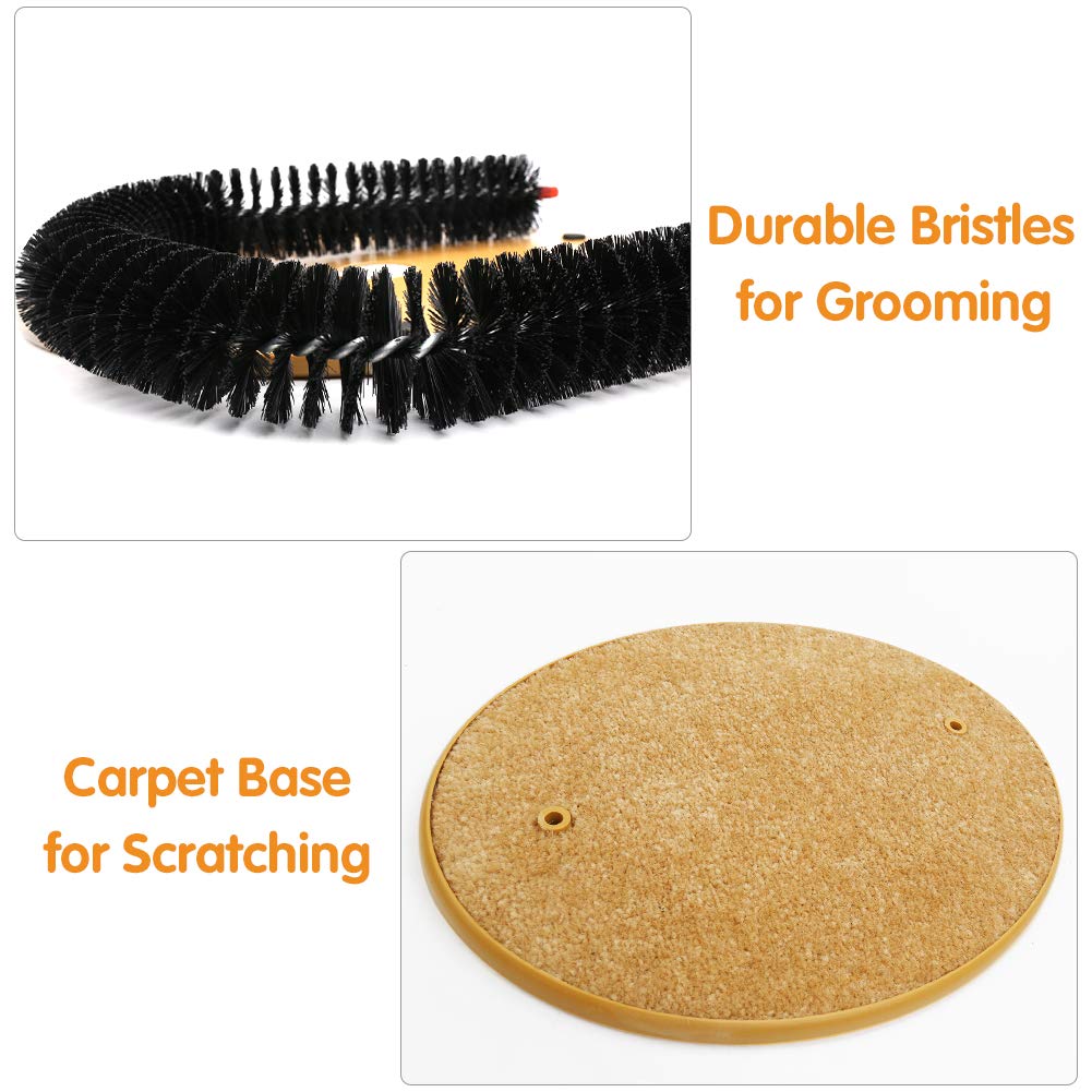Cat Scratcher, Cat Brushes For Indoor Cats, Cat Arch Self Groomer Scratching Board Scratch Pad, Cat Hair Brush For Shedding, Cat Face Head Self Grooming Brush Post For Deshedding W/Cute Kitten Toy