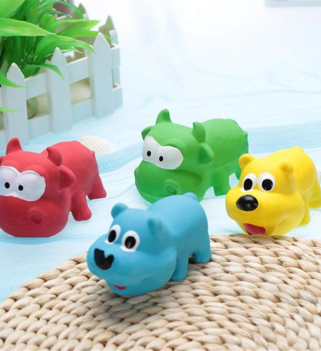 Dog Trust Rubber Dogs Shaped Indestructible Dog Toys For Boredom Puppy Chew Toys Teething Toys For Small Medium And Large Dogs (