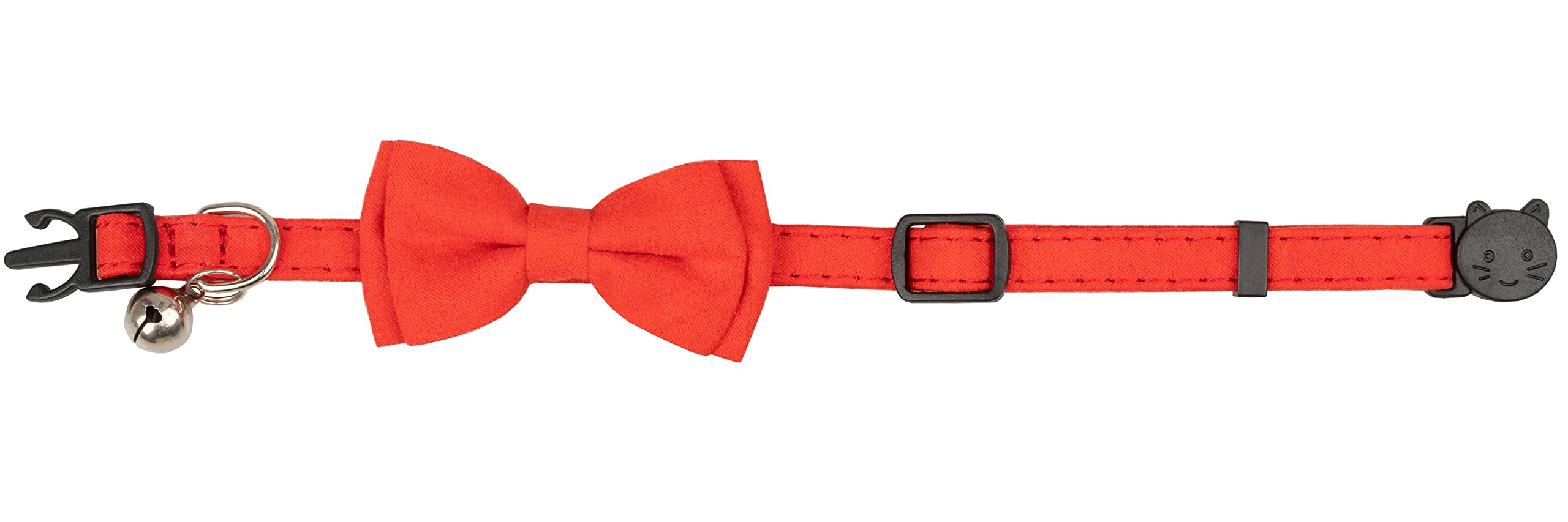 Gyapet Cat Collar With Bell Breakaway Kitten Small Puppy Safety Bow Tie Solid Wedding Basic Color [1Pc] Red