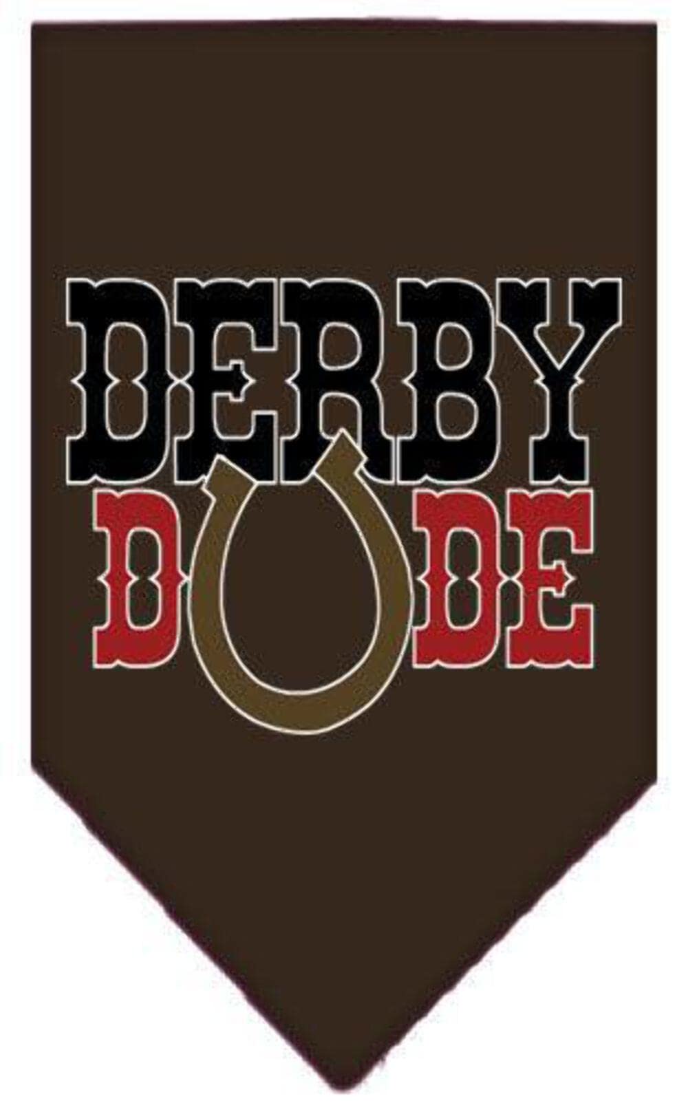 Mirage Pet Product Derby Dude Screen Print Bandana Cocoa Small