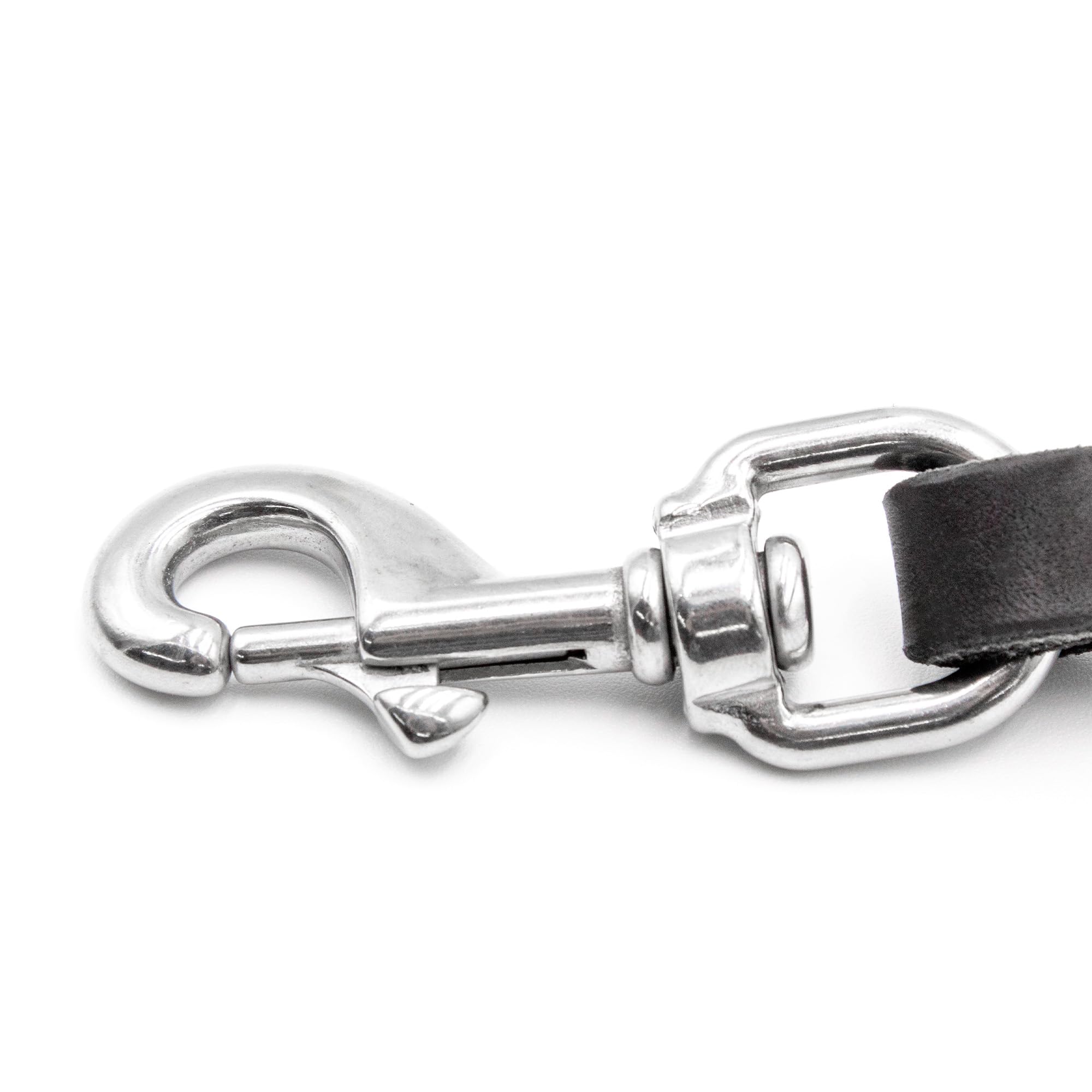 Leerburg 4' Latigo Leather Leash, 1/2'' Wide - Soft, And Comfortable - Hand Made In Wisconsin With Stainless Steel Hardware - He