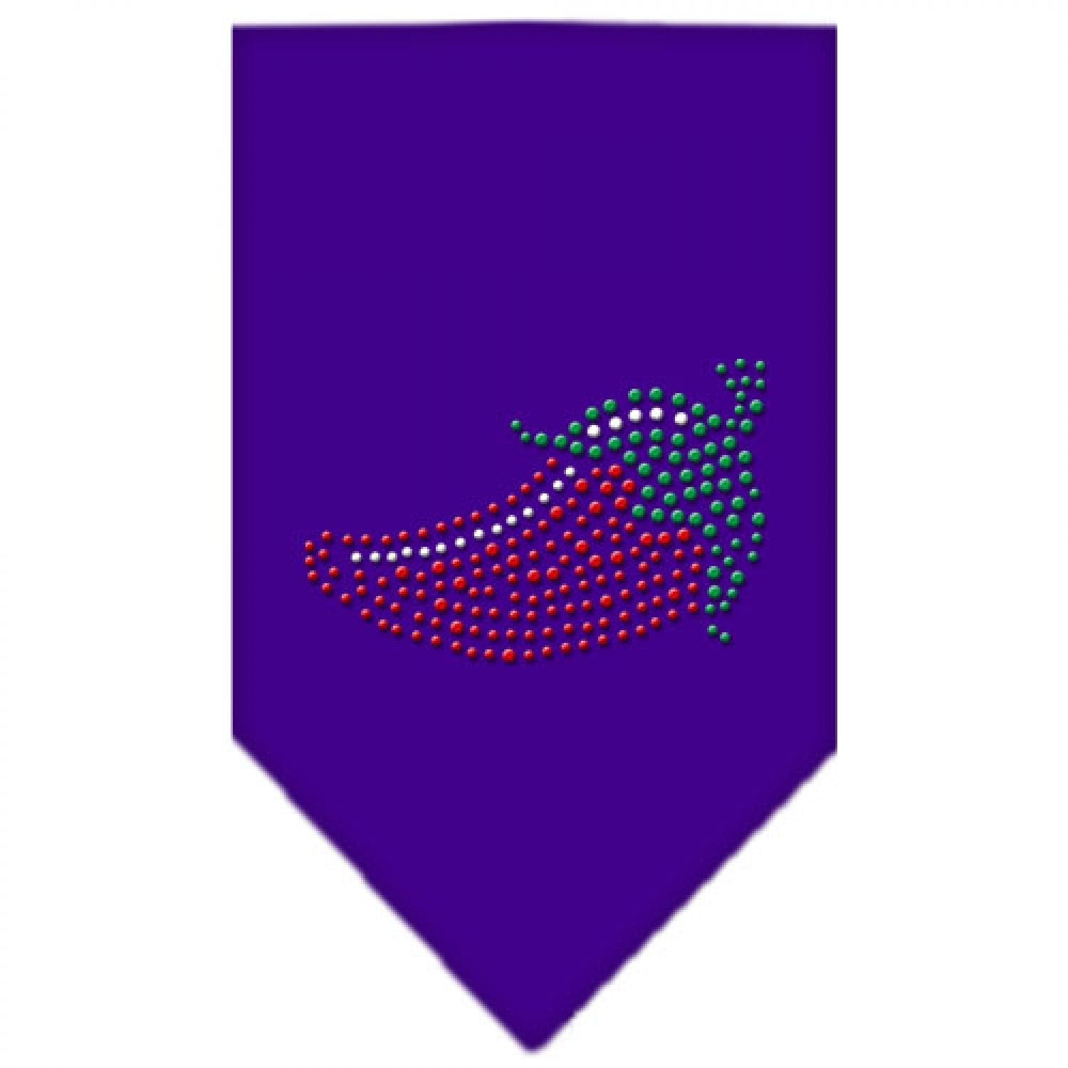 Mirage Pet Products Chili Pepper Rhinestone Bandana, Large, Purple