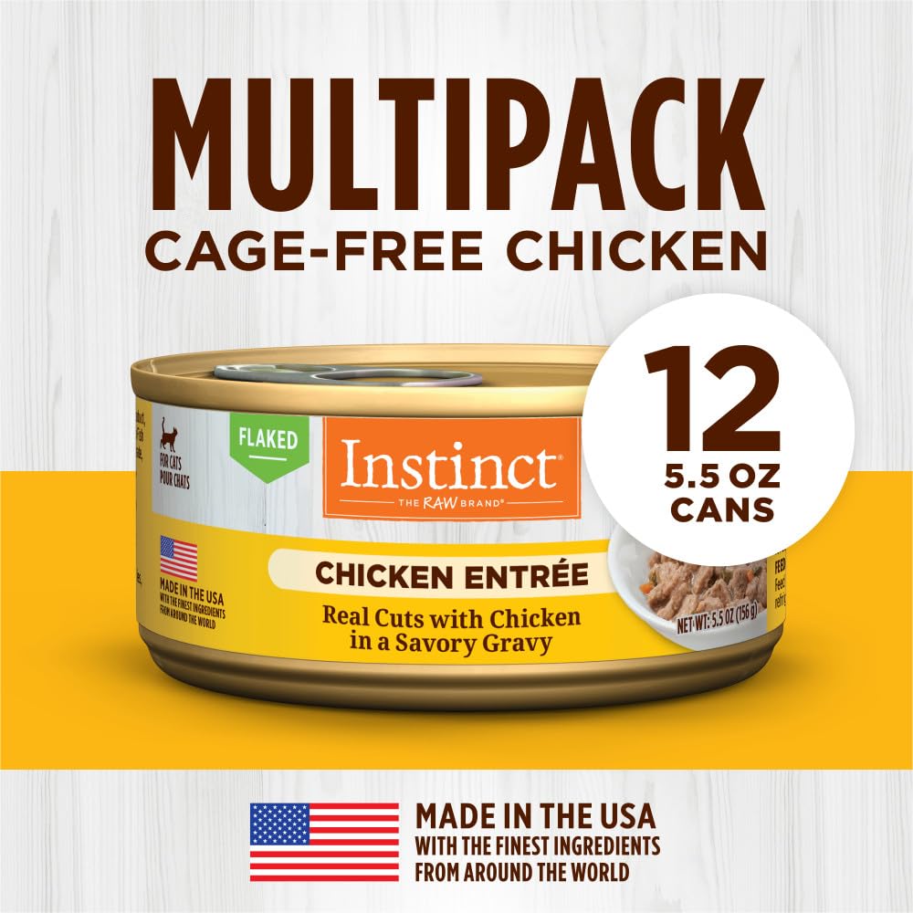 Instinct Flaked Chicken Entr  e Wet Cat Food 5.5 oz. Can