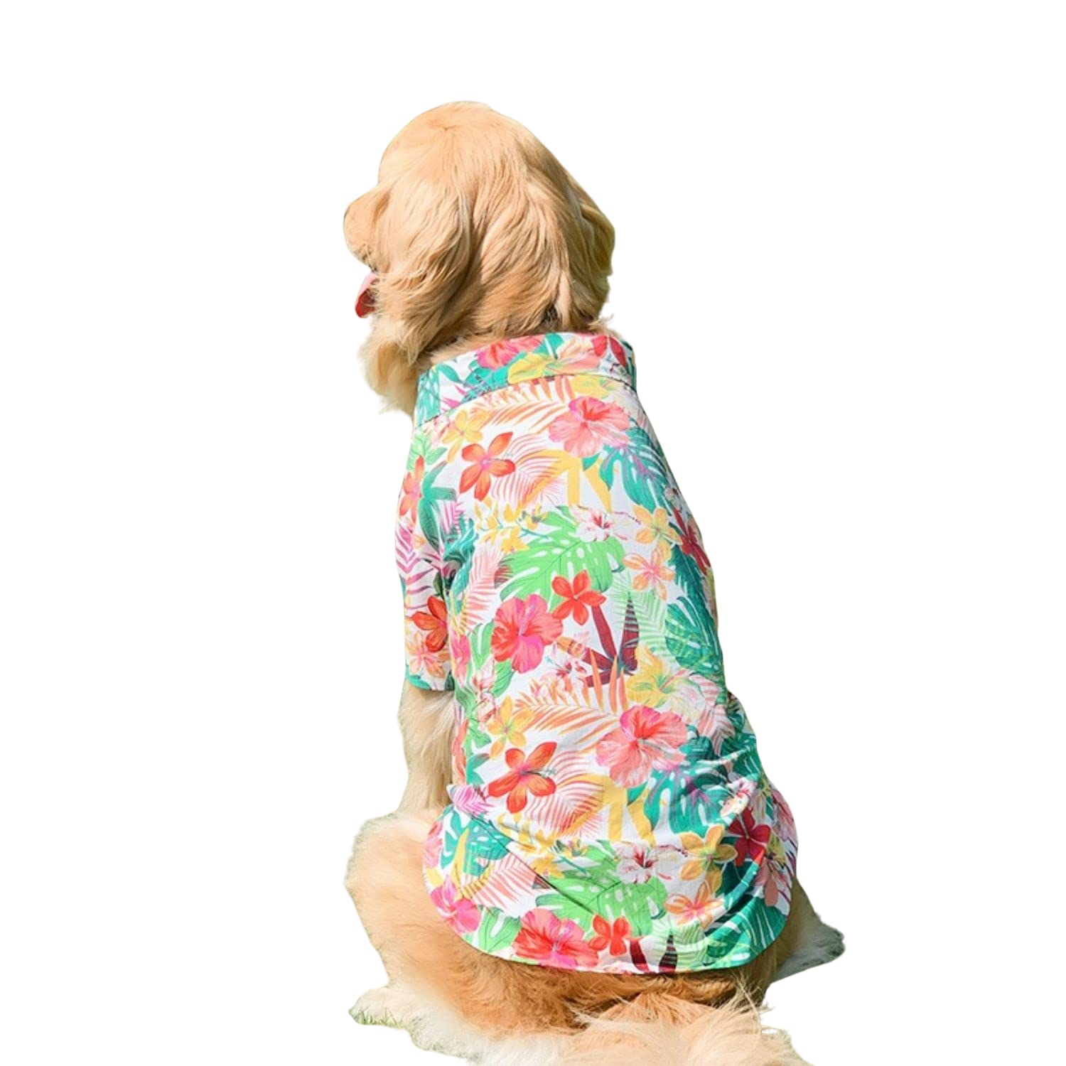 Harikaji Dog Hawaiian Shirt, Summer Pet Clothes Large Dog Cool Costume Beach T-Shirt For Medium Large Dog(Red,5Xl)