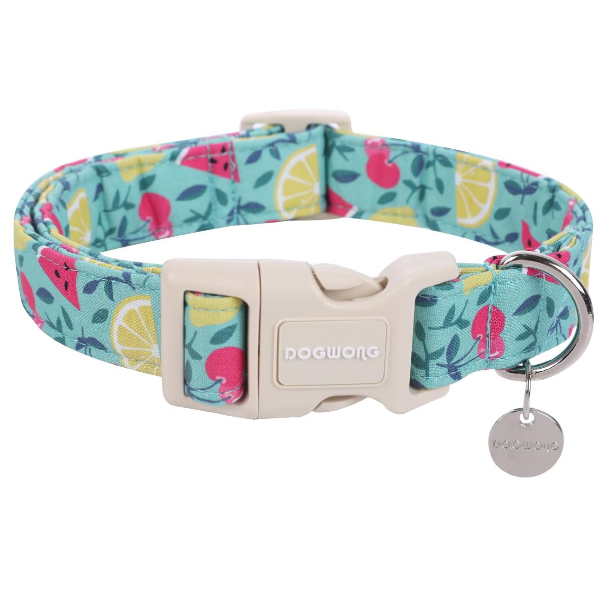 Dogwong Cotton Dog Collar, Spring Summer Dog Collar Durable Soft Natural Fabric Pet Dog Collar Cute Wedding Puppy Necklace For S