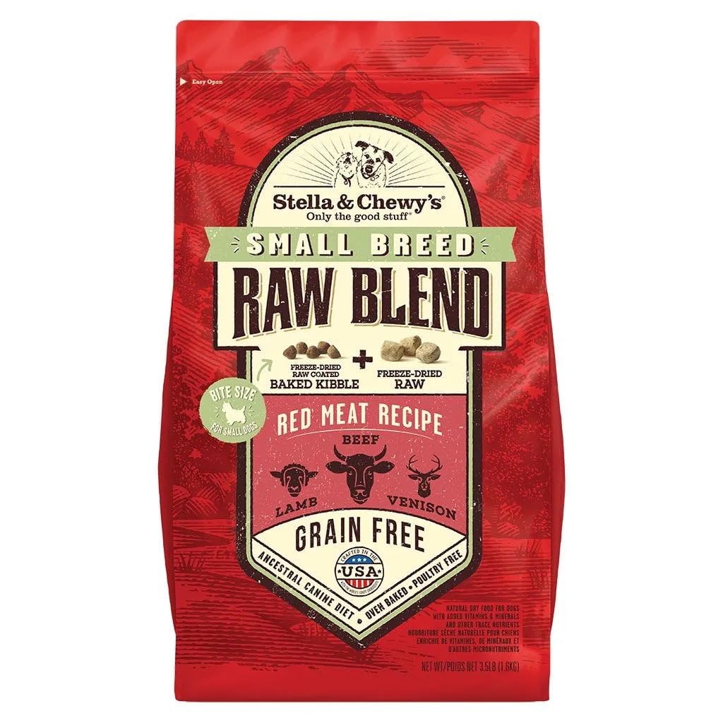 Stella and Chewys Small Bred Raw Blend, 10 Pound, Red Meat Recipe, Grain-Free Dog Food
