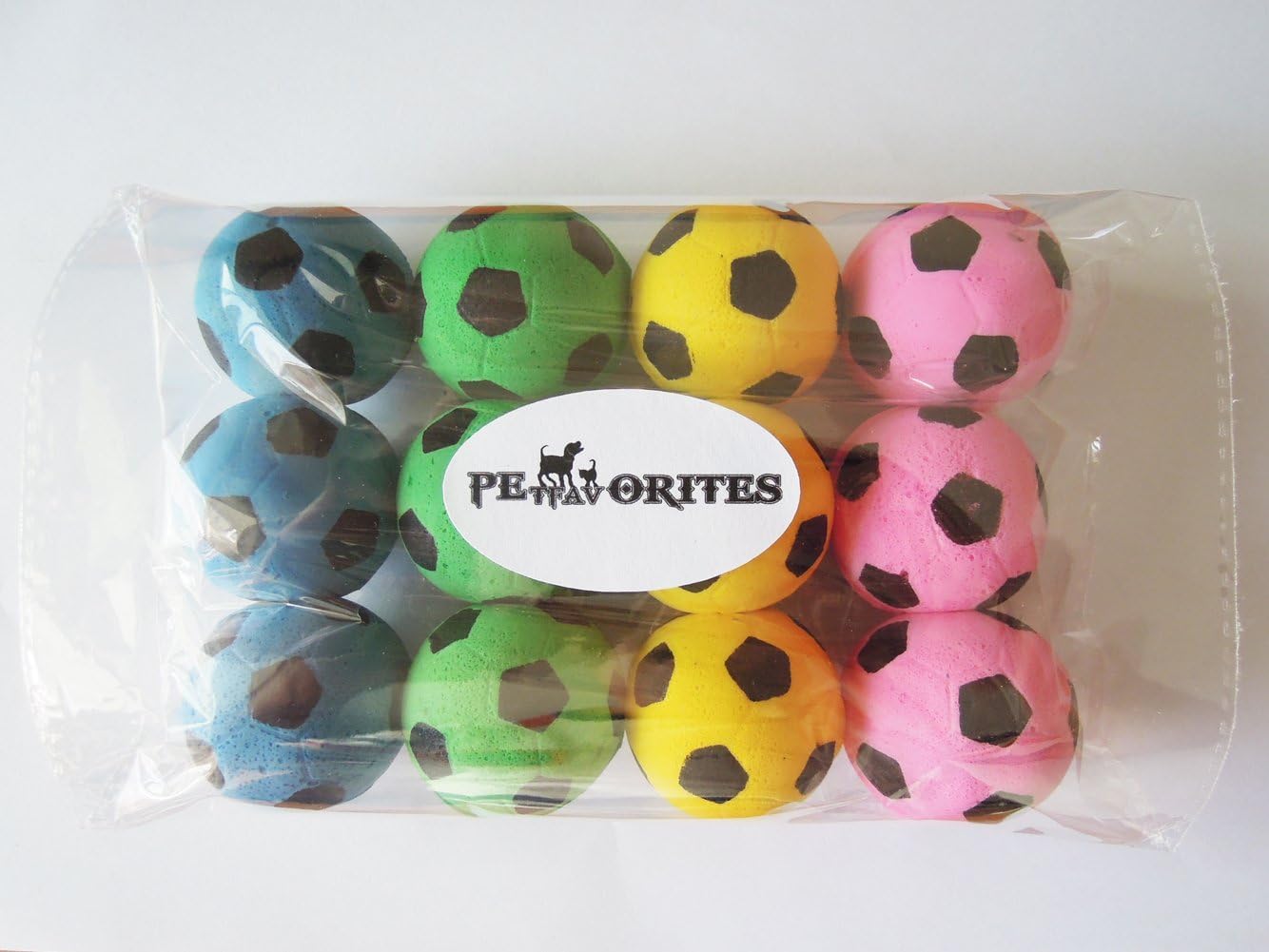Petfavorites Foam Soccer Balls Cat Toys - Pack Of 12