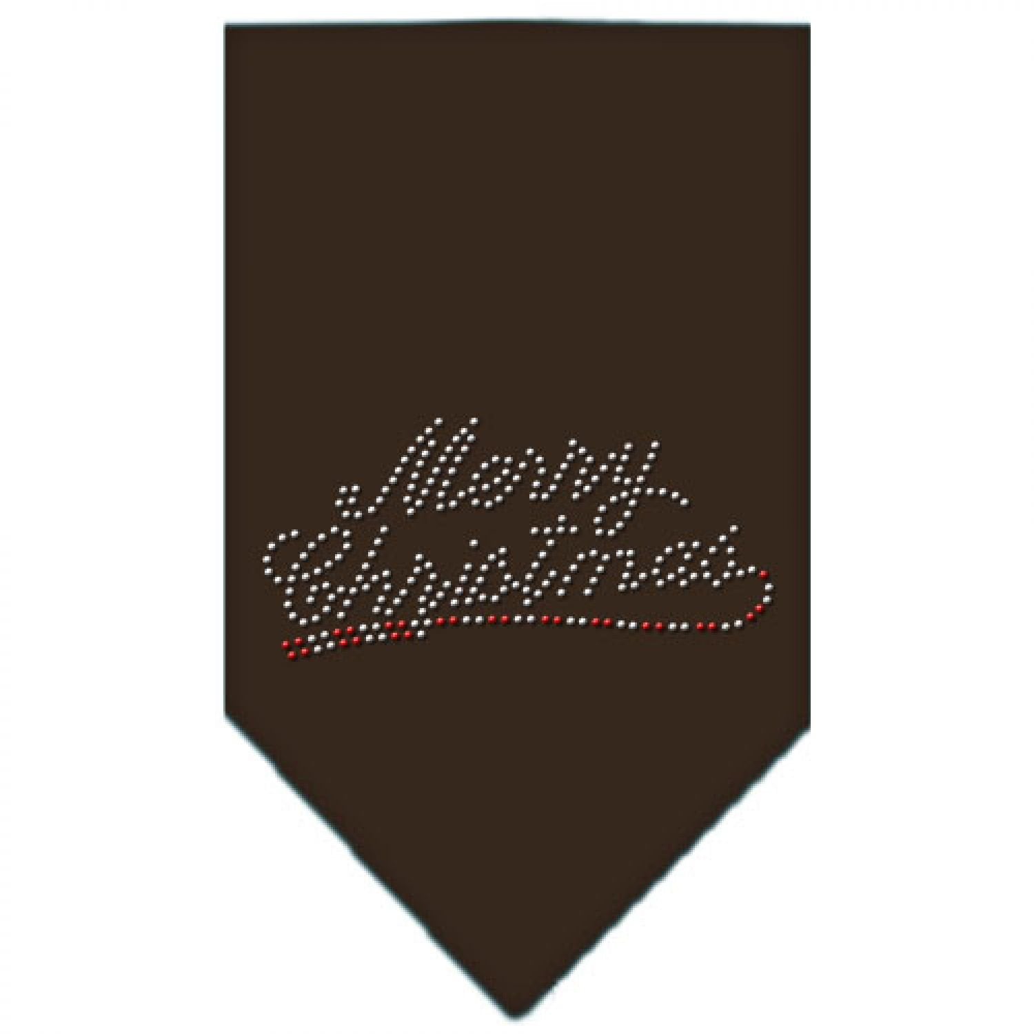Mirage Pet Products Merry Christmas Rhinestone Bandana, Large, Cocoa