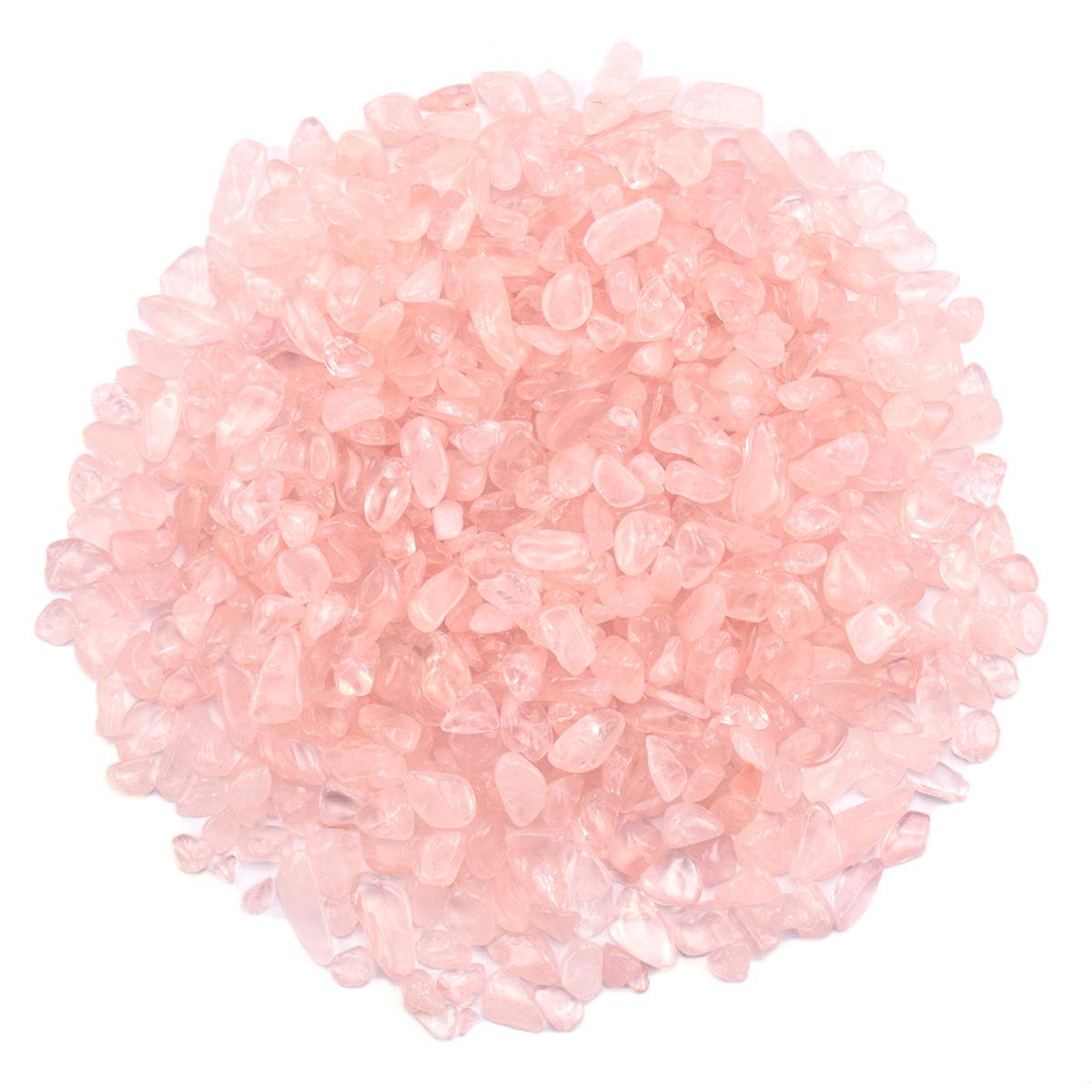 Wayber 1 Lb/460G Natural Pink Quartz Crystal Stones Irregular Aquarium Pebbles Rock Sands For Turtle Tank/Succulent Plants/Vase