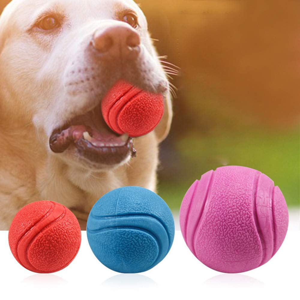Pups&Pets Solid Rubber Dog Balls,Dogs Solid Rubber Bouncy Ball Bite Resistant and Indestructible Dog Training Ball,Pet Solid Ru