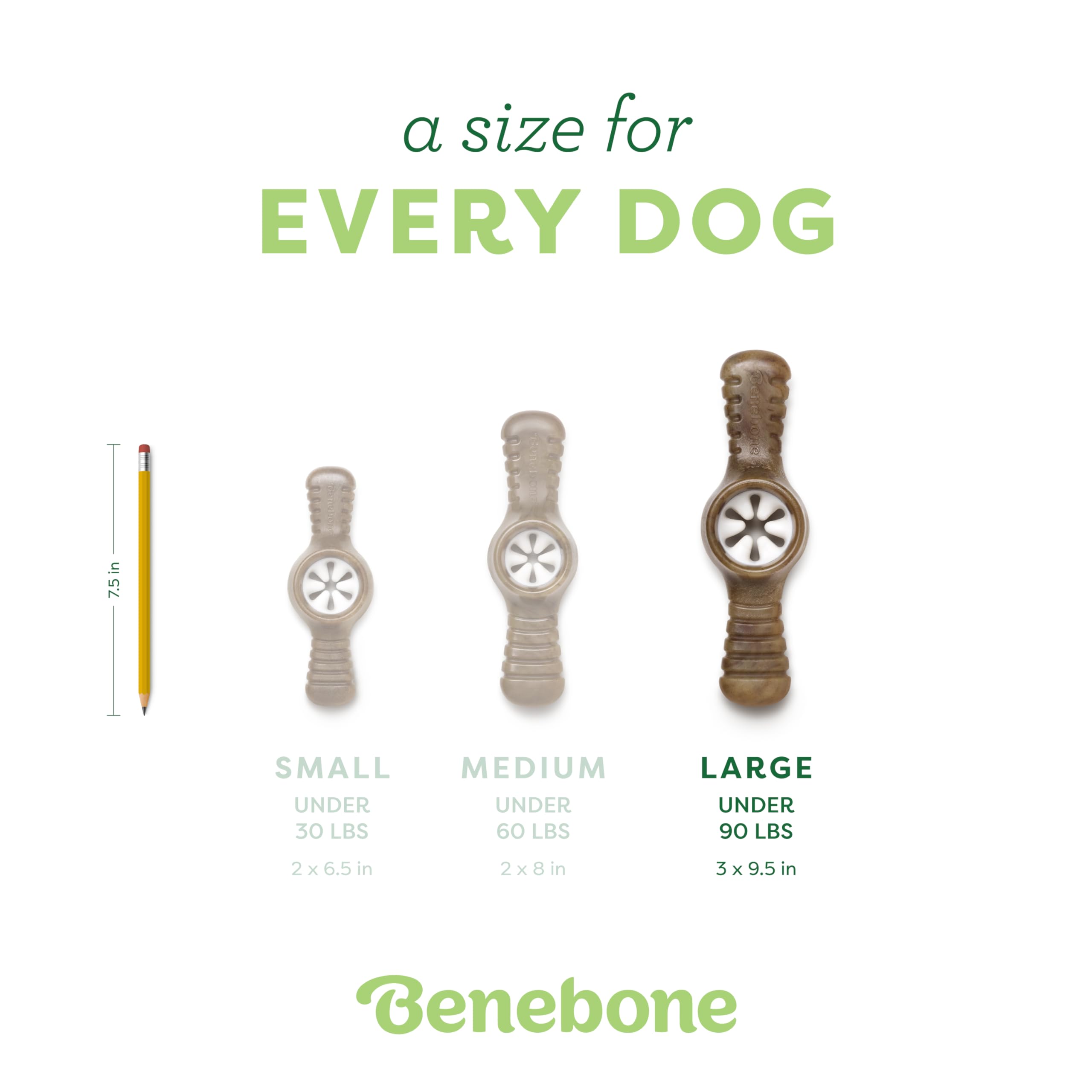 Benebone Pawplexer Interactive Treat Dispensing Tough Dog Puzzle Chew Toy, Made in USA, Large, Real Bacon Flavor