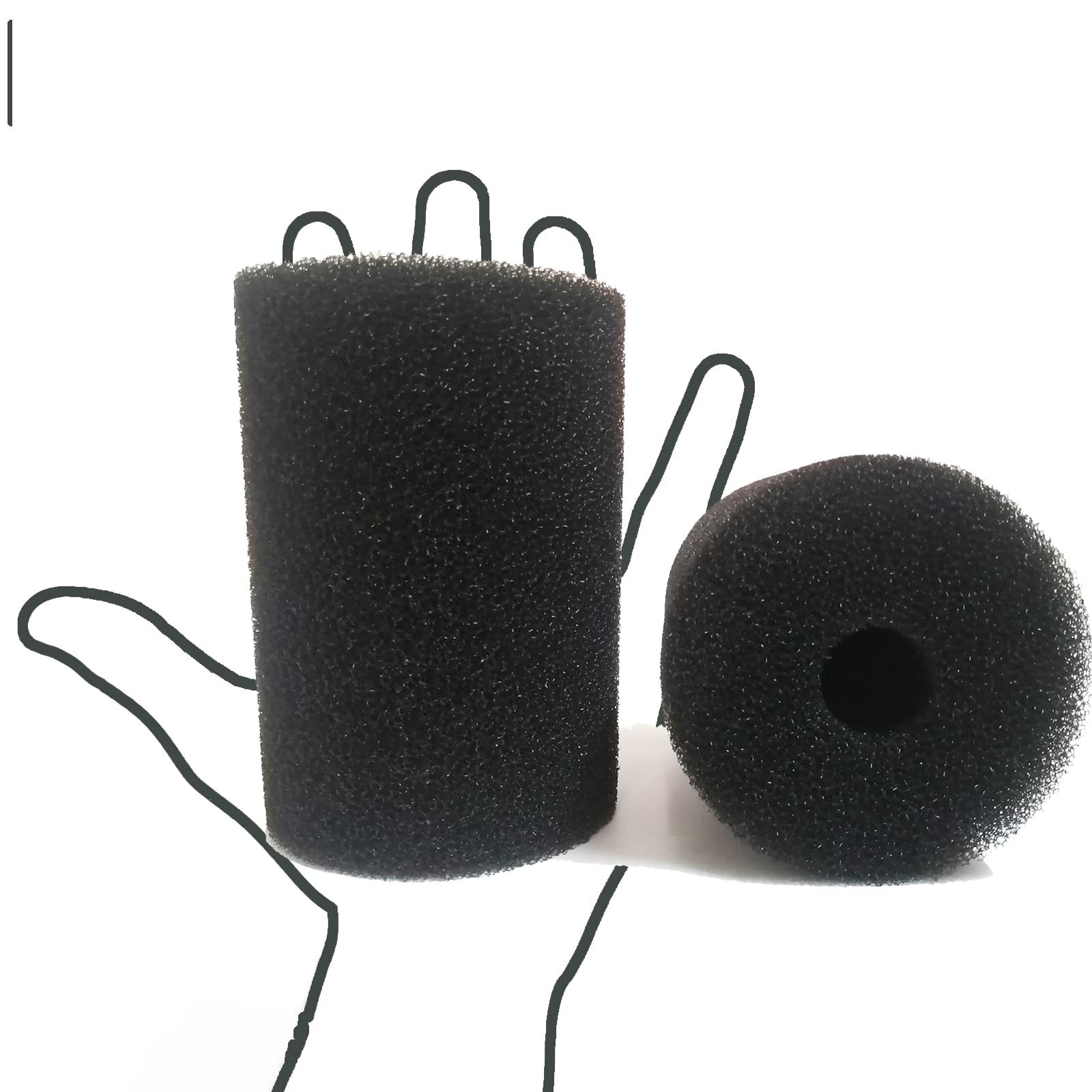 Qzbhct 3 Pack Foam Filter Sponges For Canister Filters For Aquaclear 70/110 Filters X-Large Overflow Filter Box Intake Round Pre