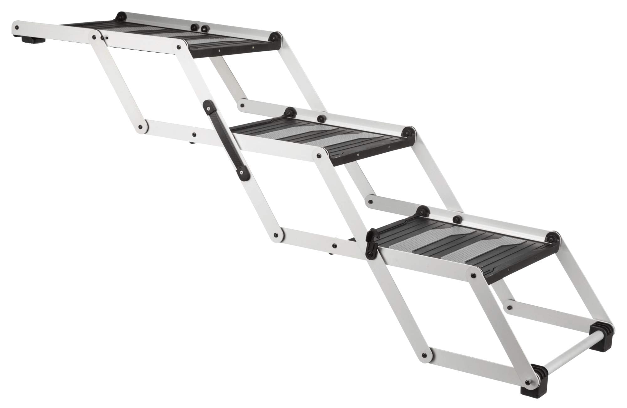 TRIXIE Foldable Aluminum Pet Steps for Dogs Up to 165 Pounds Adjustable from 19.5 to 27.5 Inches